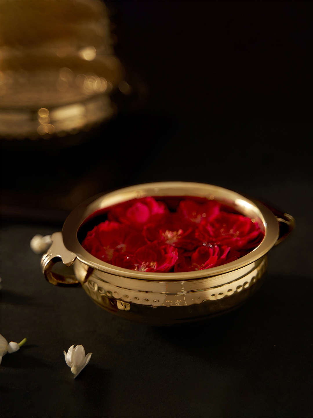 

DecorTwist Gold-Toned Laavanya Brass Urli Bowl