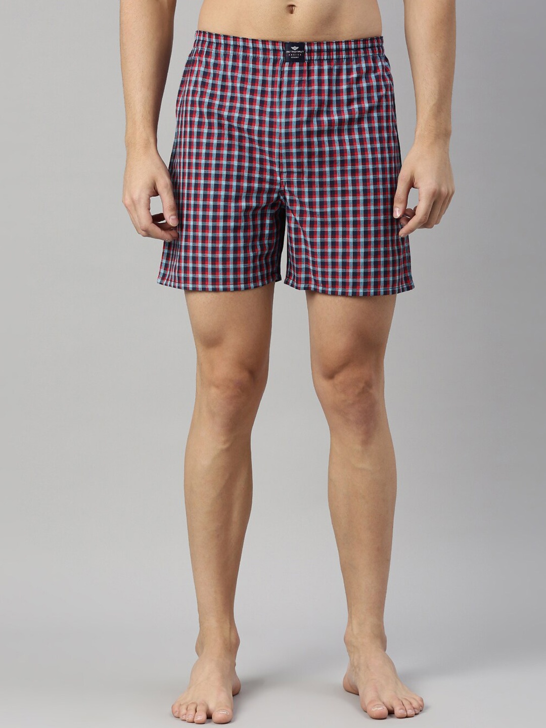 

Metronaut Men Printed Pure Cotton Boxers, Navy blue