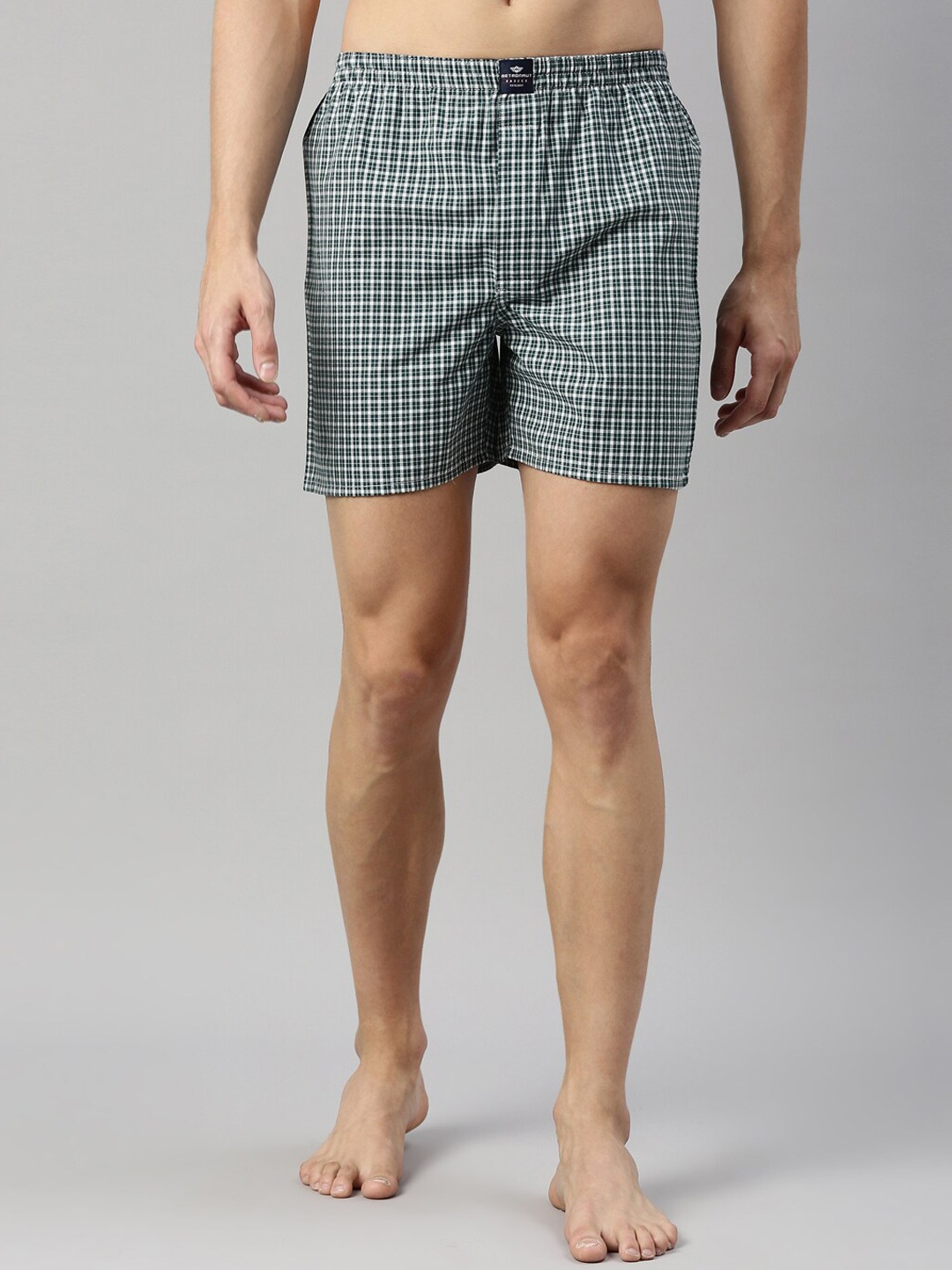

Metronaut Men Checked Pure Cotton Boxers, White