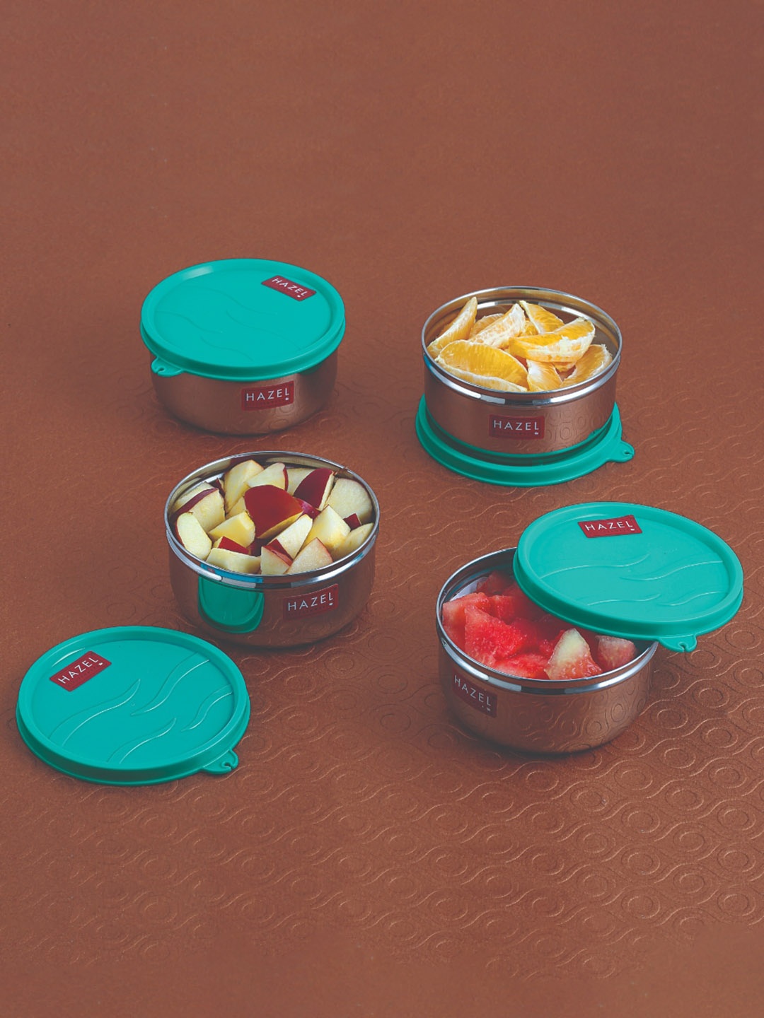 

HAZEL Storage Containers for Kitchen Airtight Stainless Steel Lunch box Set of 4