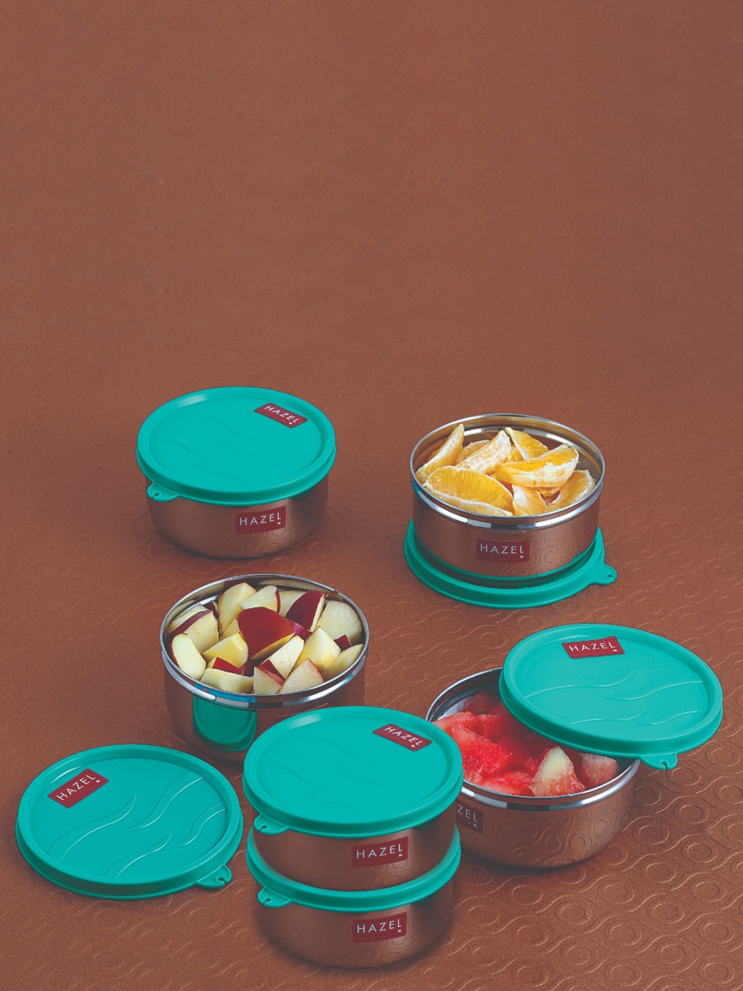 

HAZEL Sea Green Stainless Steel Leak Proof Lid Lunch Box - 450 ML each