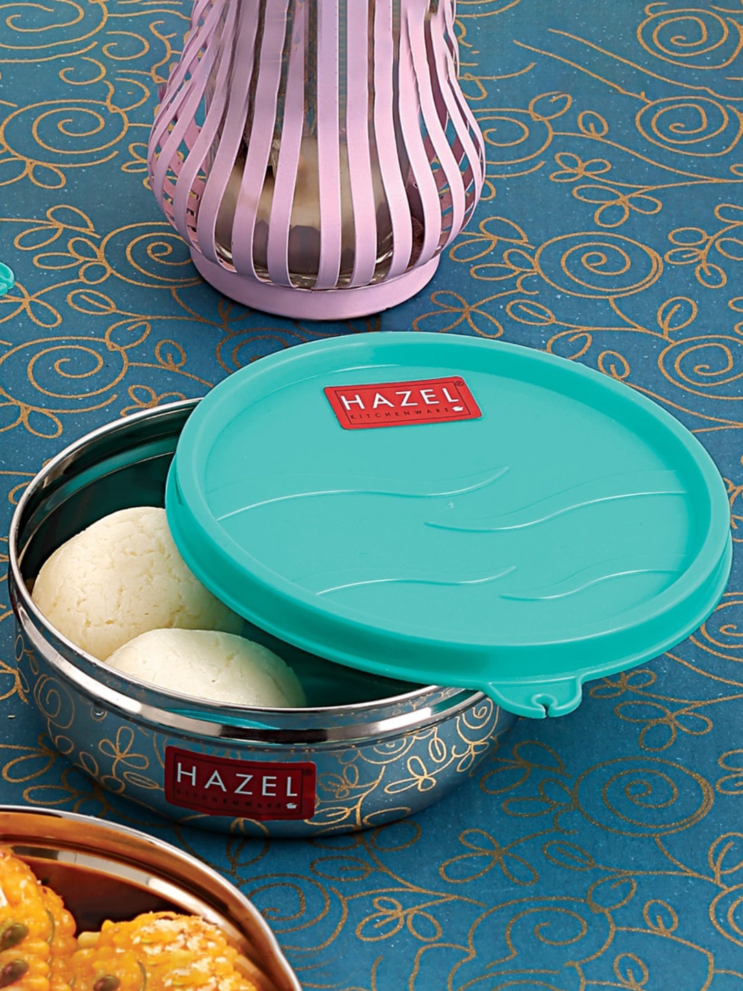 

HAZEL Green Stainless Steel Airtight Leak Proof Lid Tiffin Box 300 ml, Silver