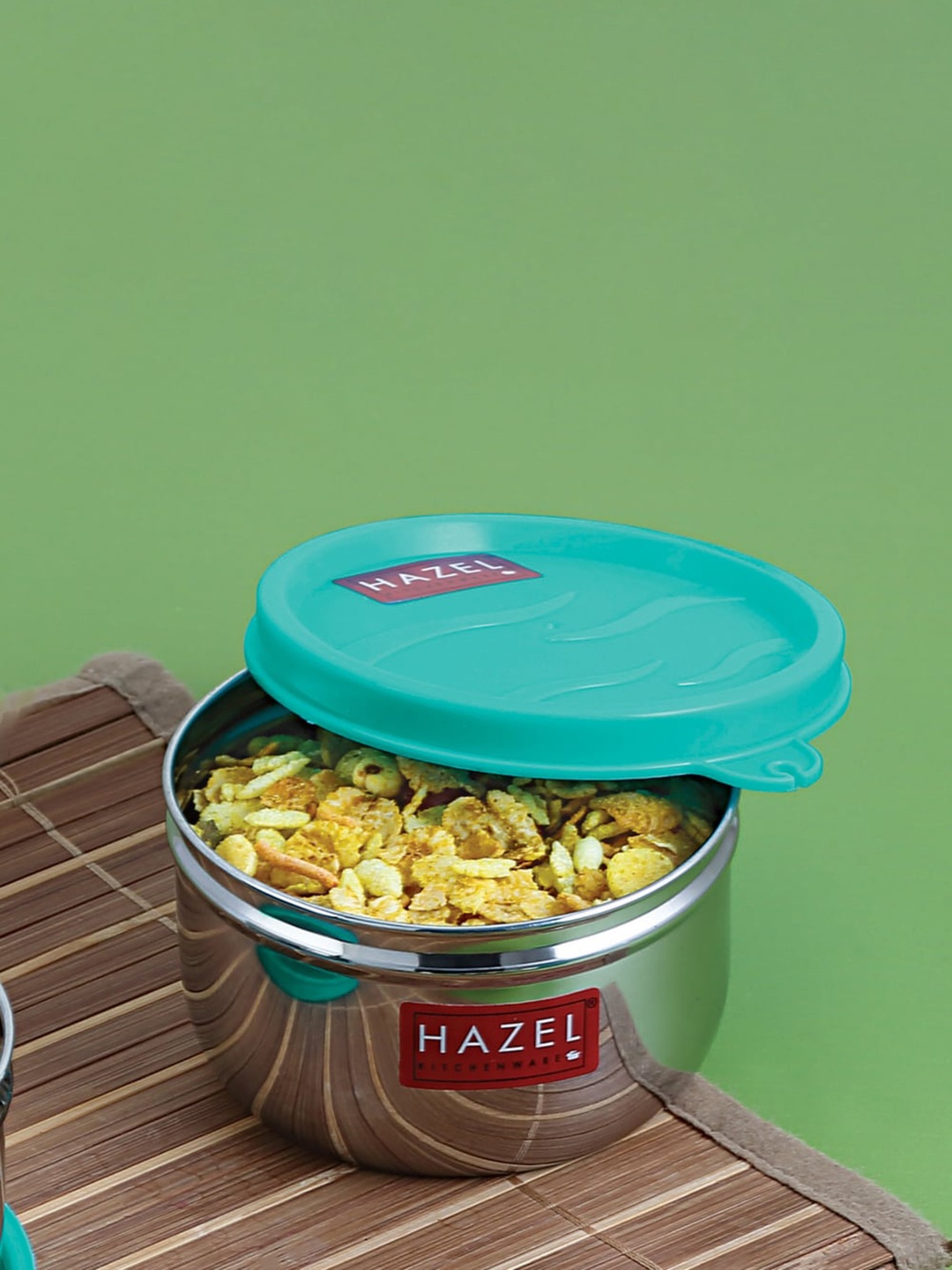 

HAZEL Blue Stainless Steel Lunch Box With Leak Proof Lid 250 ml