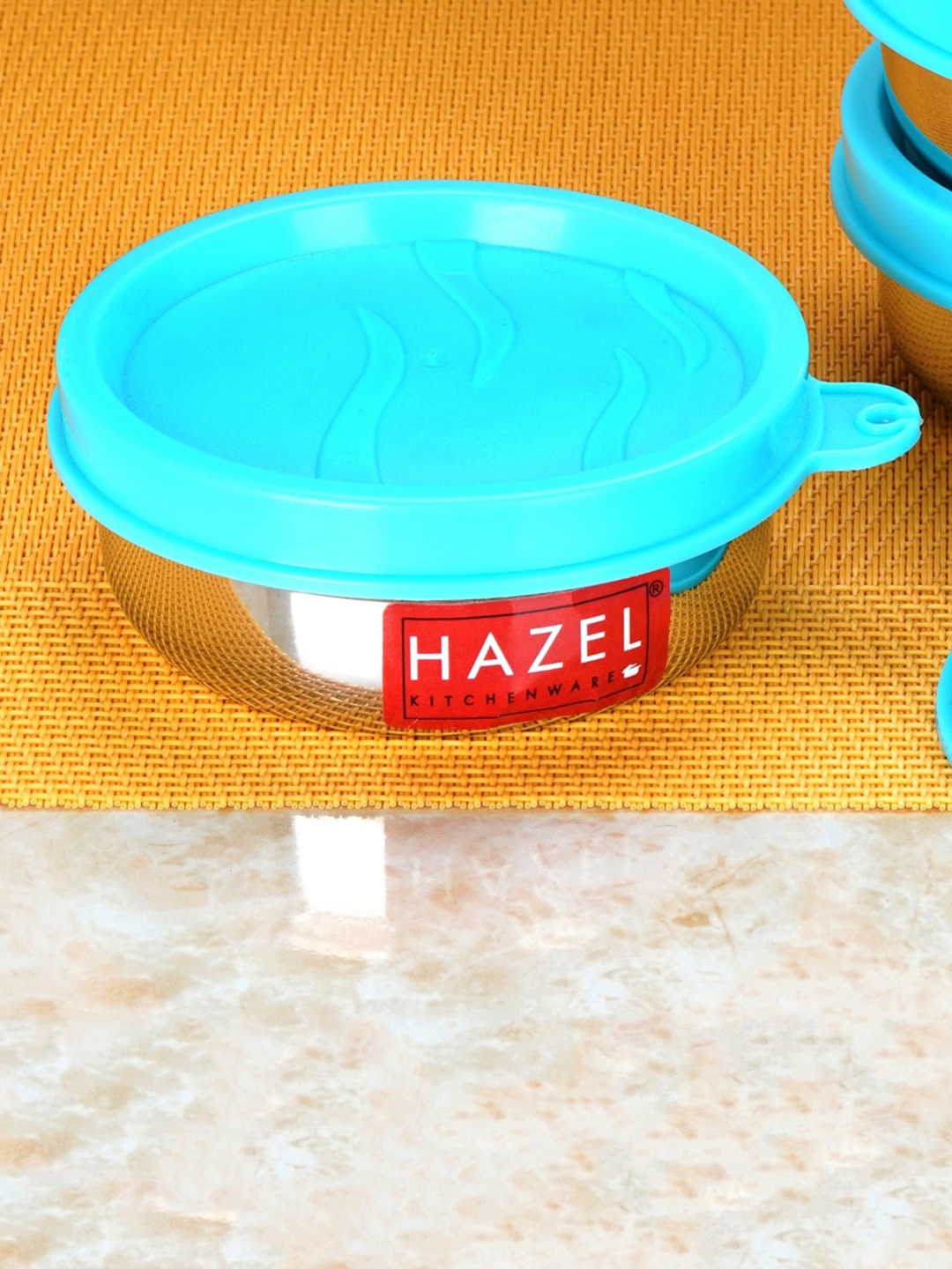 

HAZEL Blue Stainless Steel Airtight Lunch Box With Leak Proof Lid 150 ml