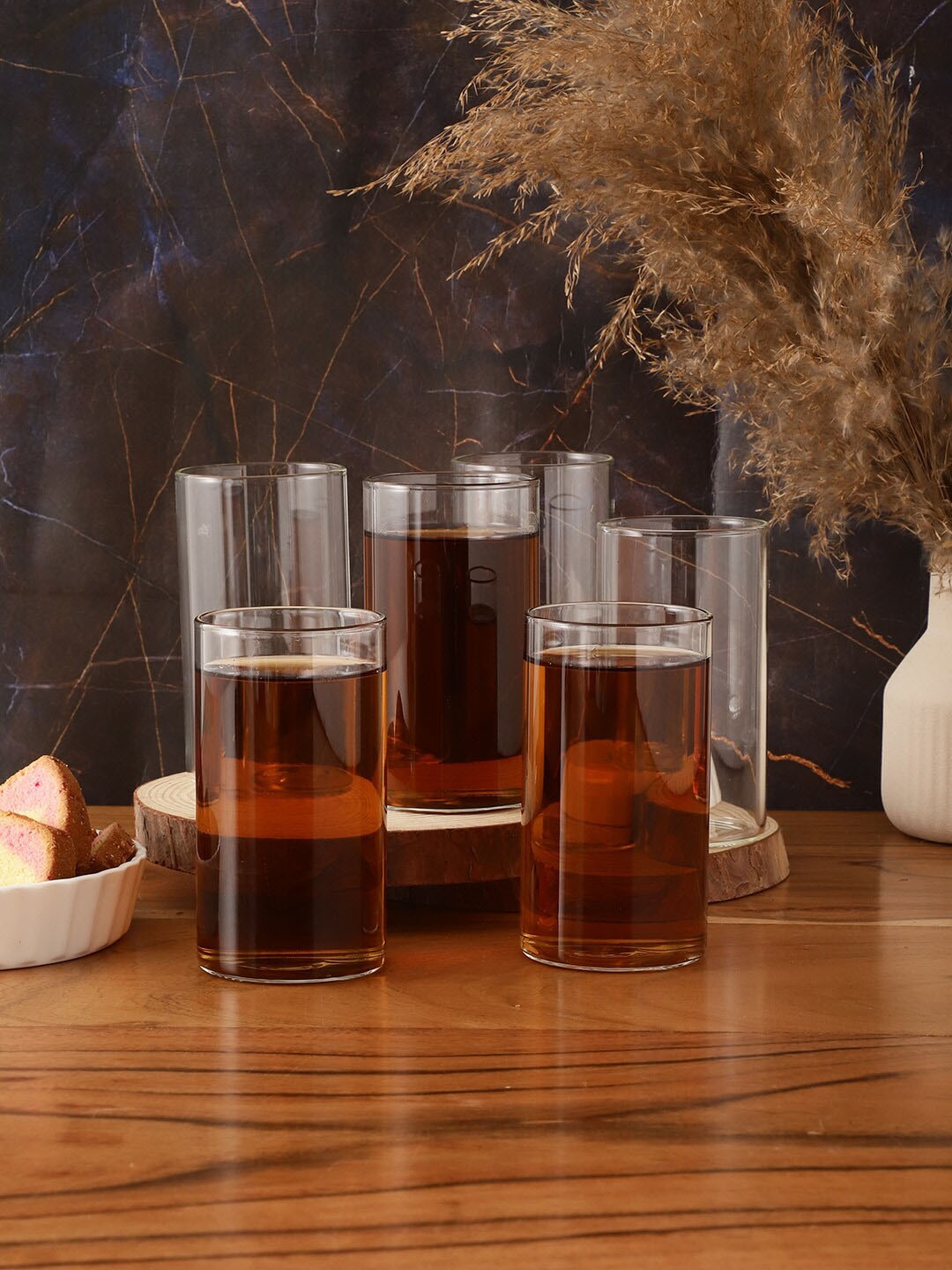 

ceradeco 6-Pcs Transparent Borosilicate Water Glasses - 320 ML