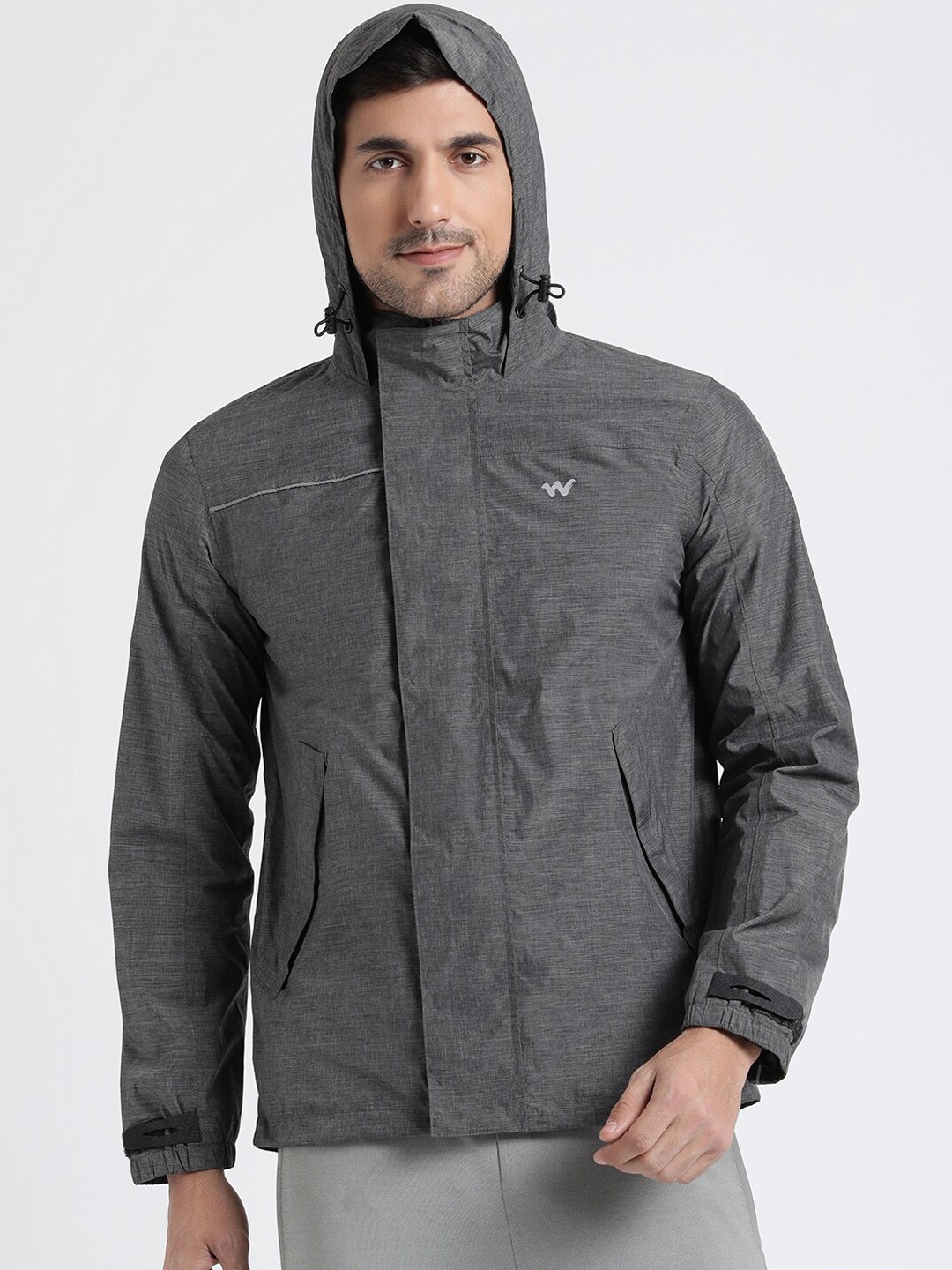 

Wildcraft Men Waterproof Breathable Rain Jacket, Grey