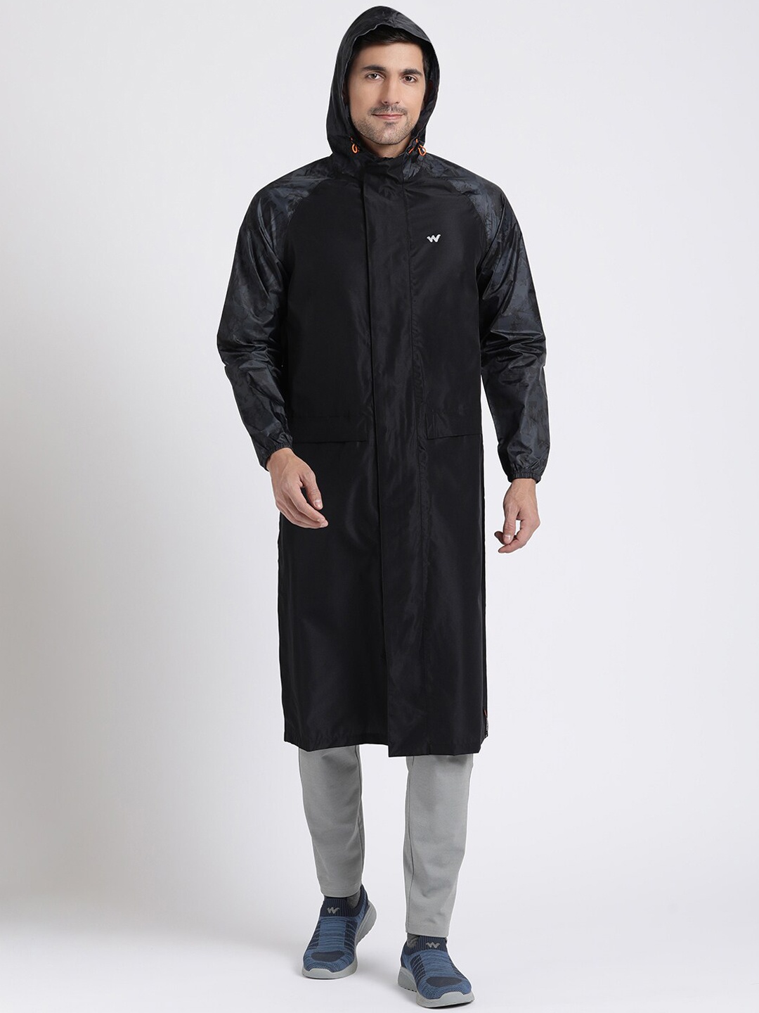 

Wildcraft Men Breathable & Waterproof Longline Rain Jacket, Grey
