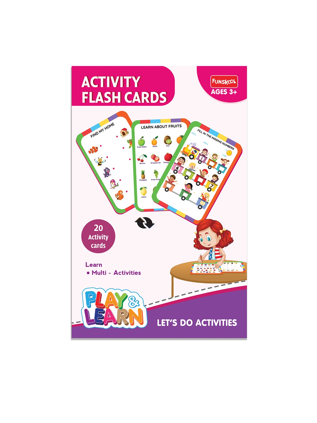 

Funskool 20 Activity Flash Cards For Age 3+ Years, Multi