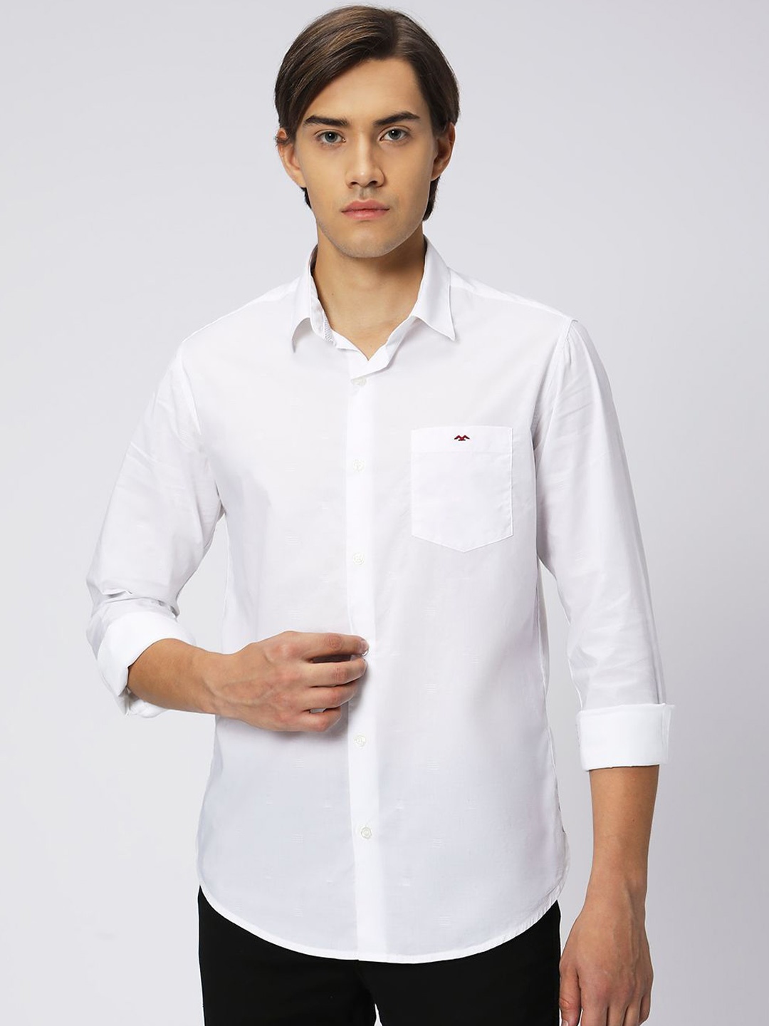 

Mufti Slim Fit Spread Collar Casual Shirt, White