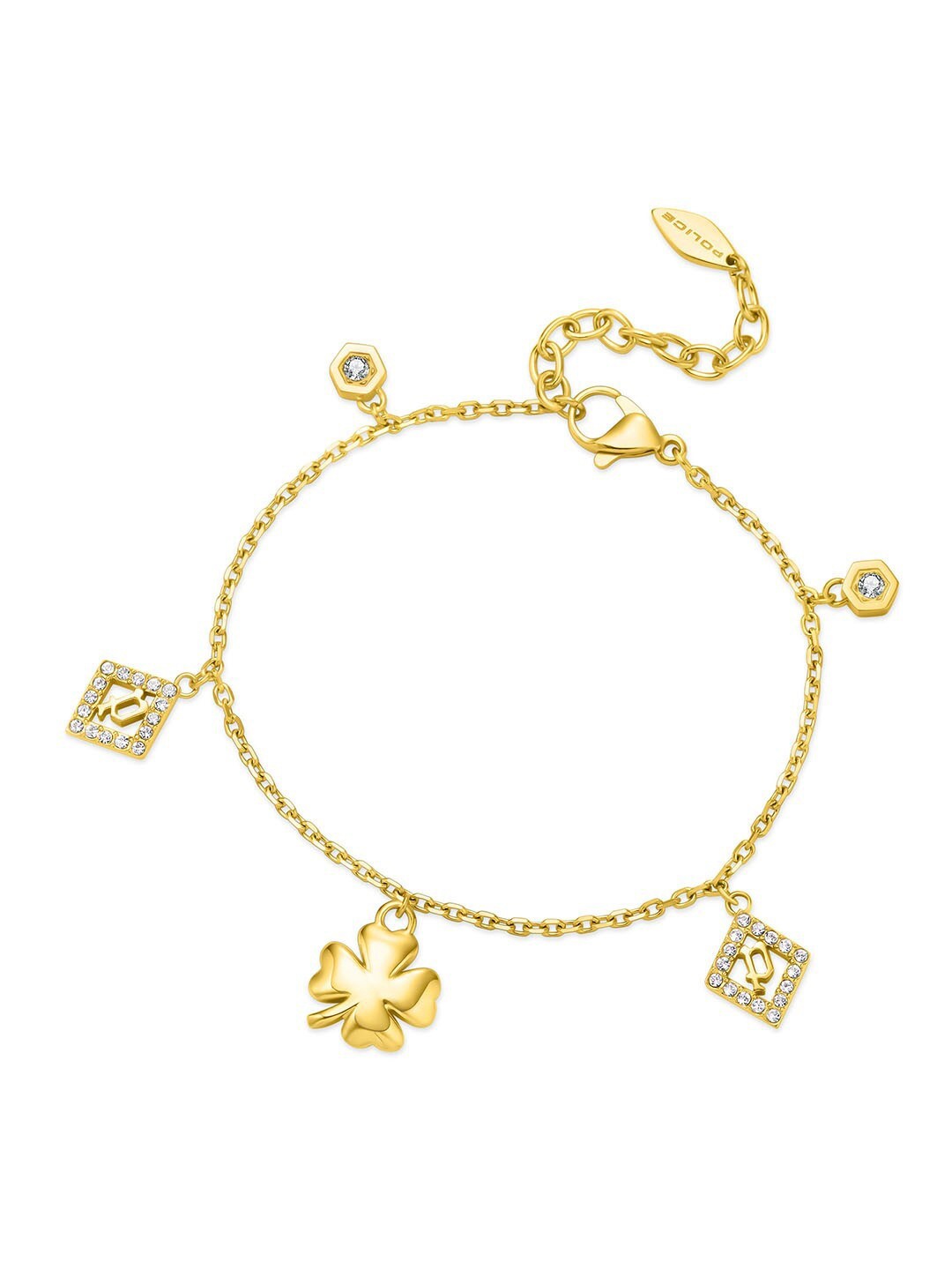 

Police Gold-Toned Charm Bracelet