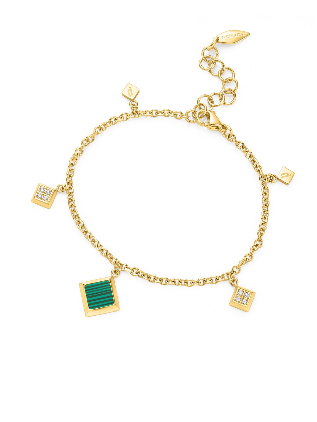 

Police Women Stone-Studded Charm Bracelet, Gold
