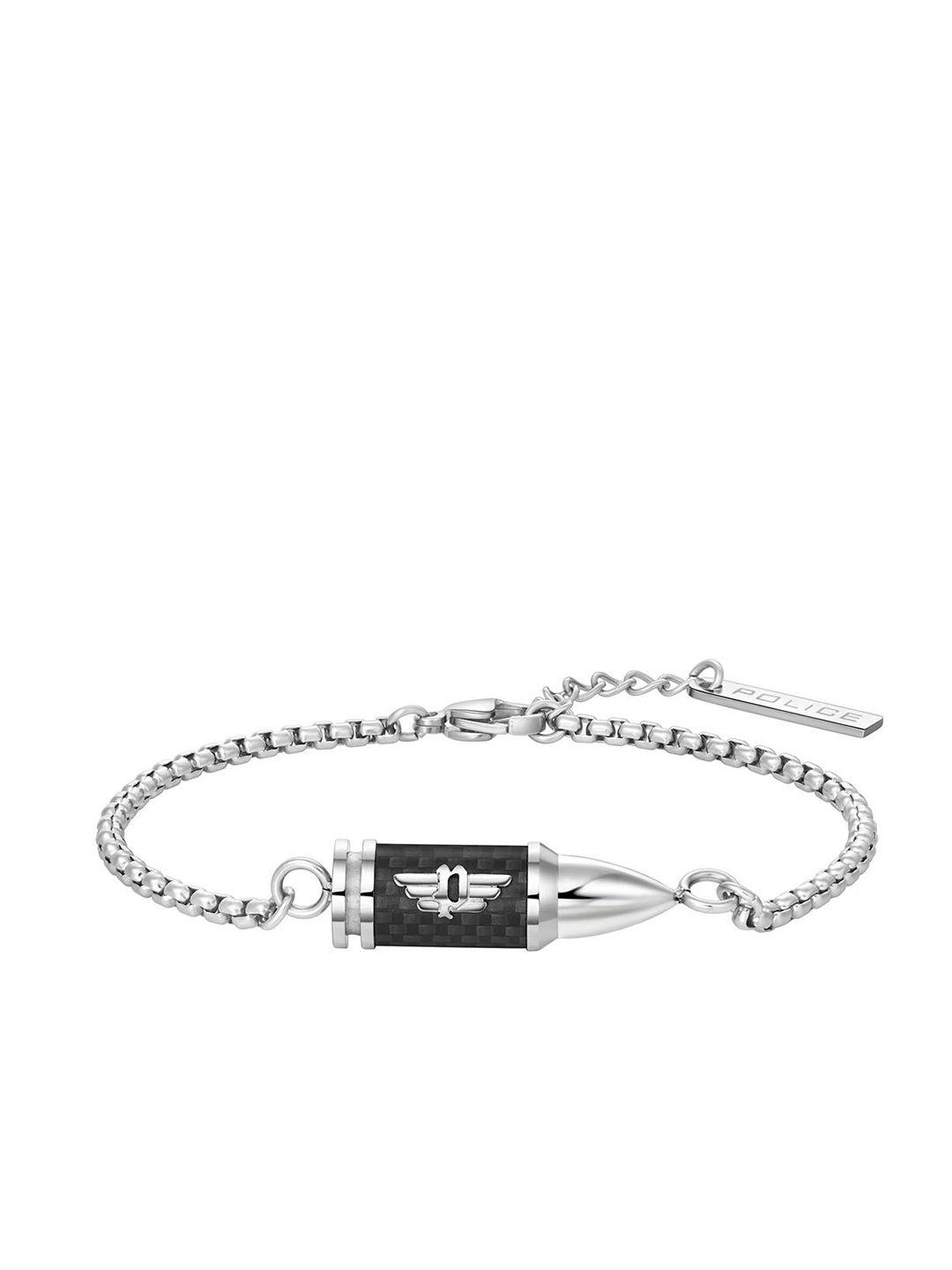 

Police Men Charm Bracelet, Silver