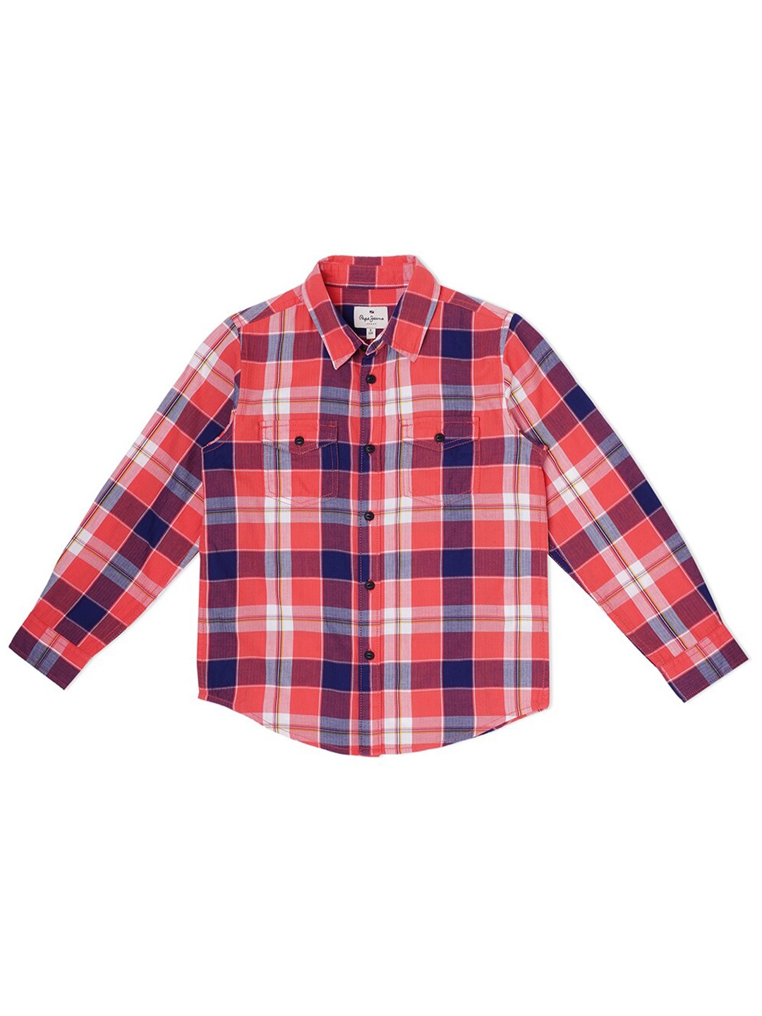 

Pepe Jeans Boys Tartan Checked Casual Pure Cotton Shirt, Red