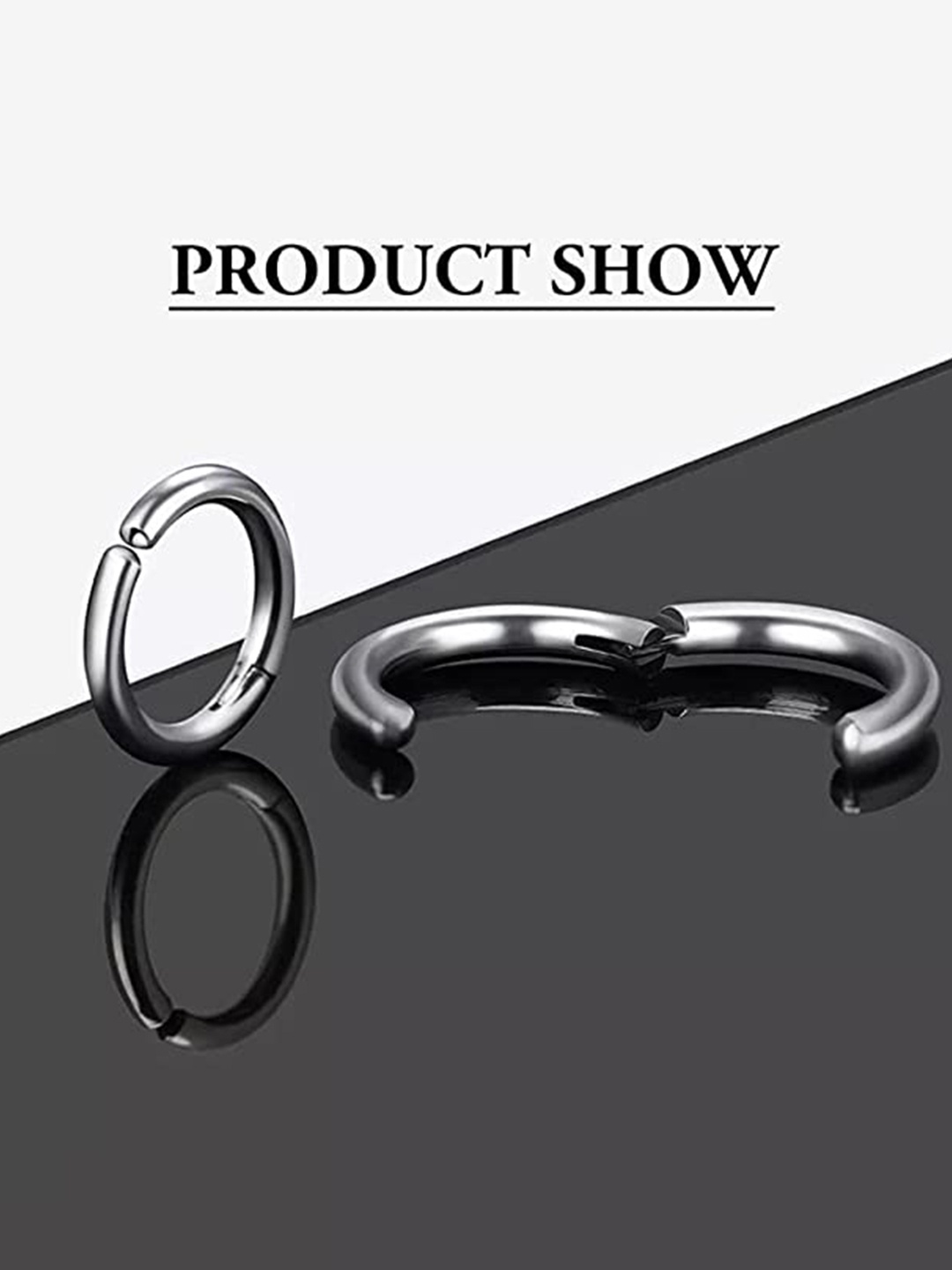 

VIEN Silver-Plated Circular Hoop Earrings