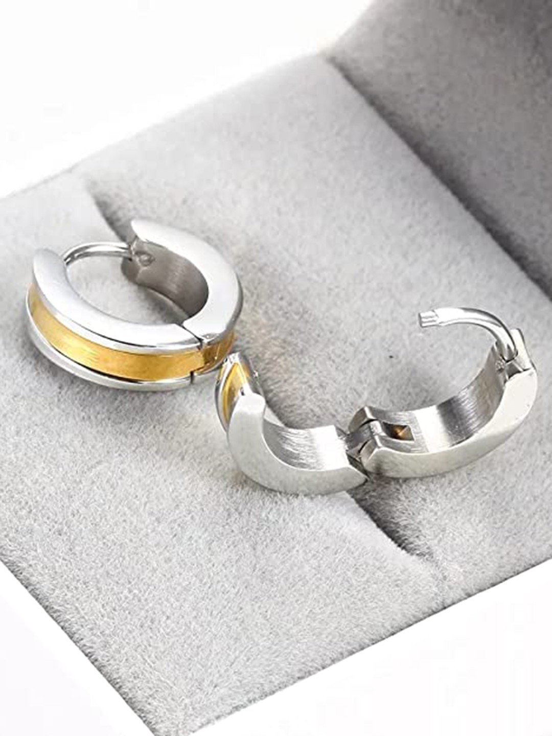 

VIEN Silver-Plated Circular Hoop Earrings