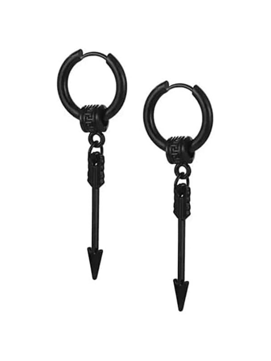 

VIEN Contemporary Hoop Earrings, Black