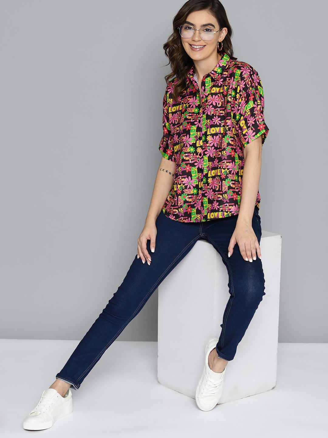 

Mast & Harbour Women Floral Opaque Printed Casual Shirt, Multi