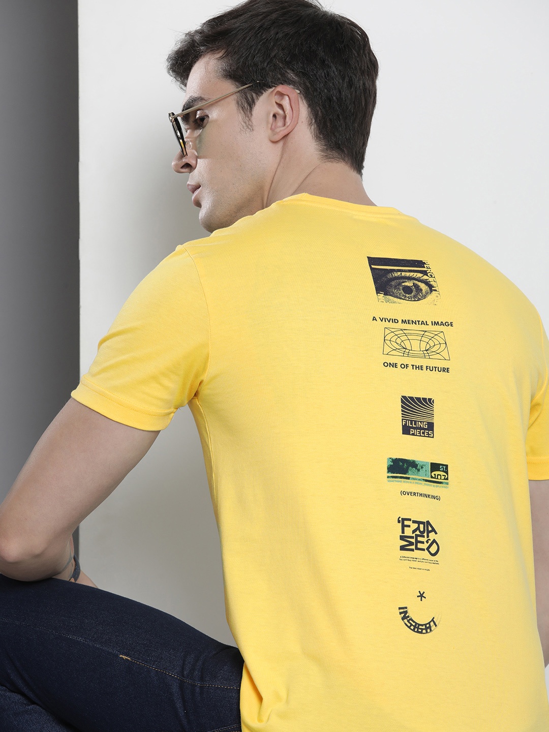 

The Indian Garage Co Typography Printed T-shirt, Yellow