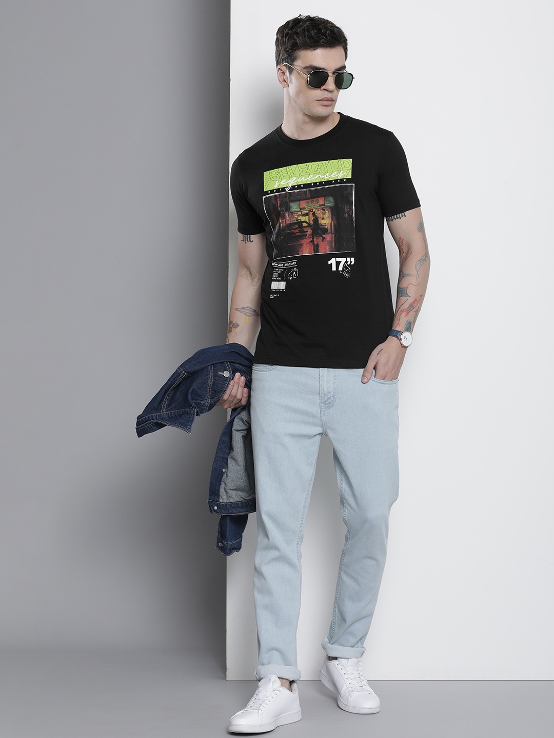 

The Indian Garage Co Men Printed T-shirt, Black