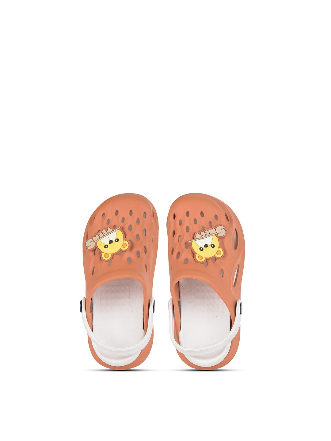 

Liberty Kids Comfortable Teddy Applique Clogs, Orange