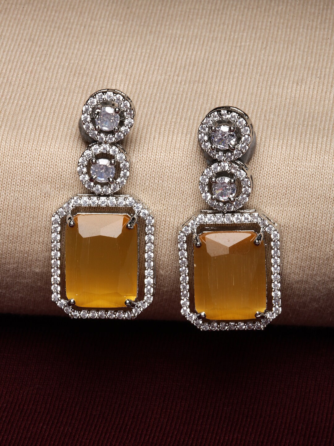 

Kennice Rhodium-Plated Geometric Drop Earrings, Silver