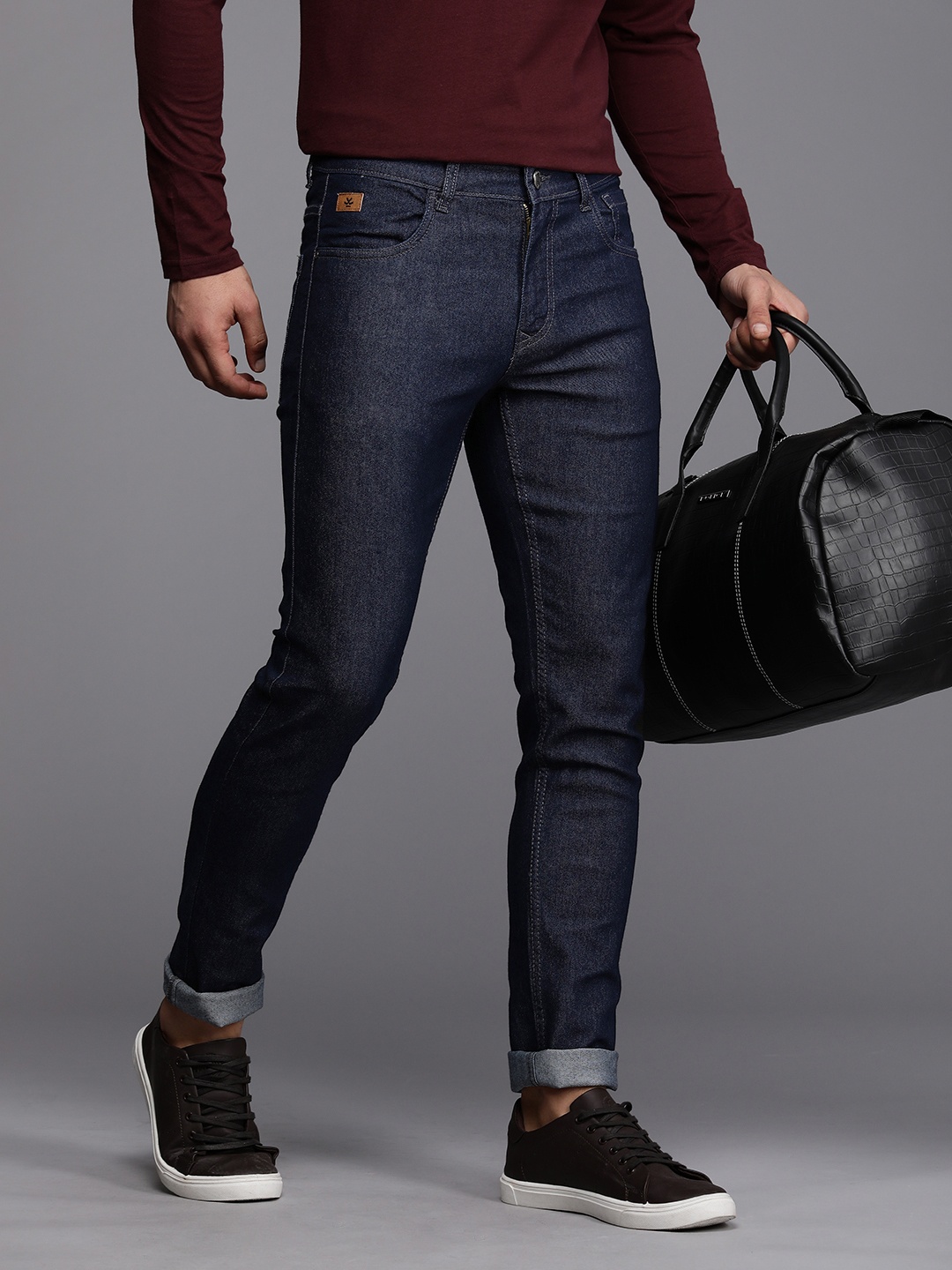 

WROGN Men Mid-Rise Skinny Fit Jeans, Blue