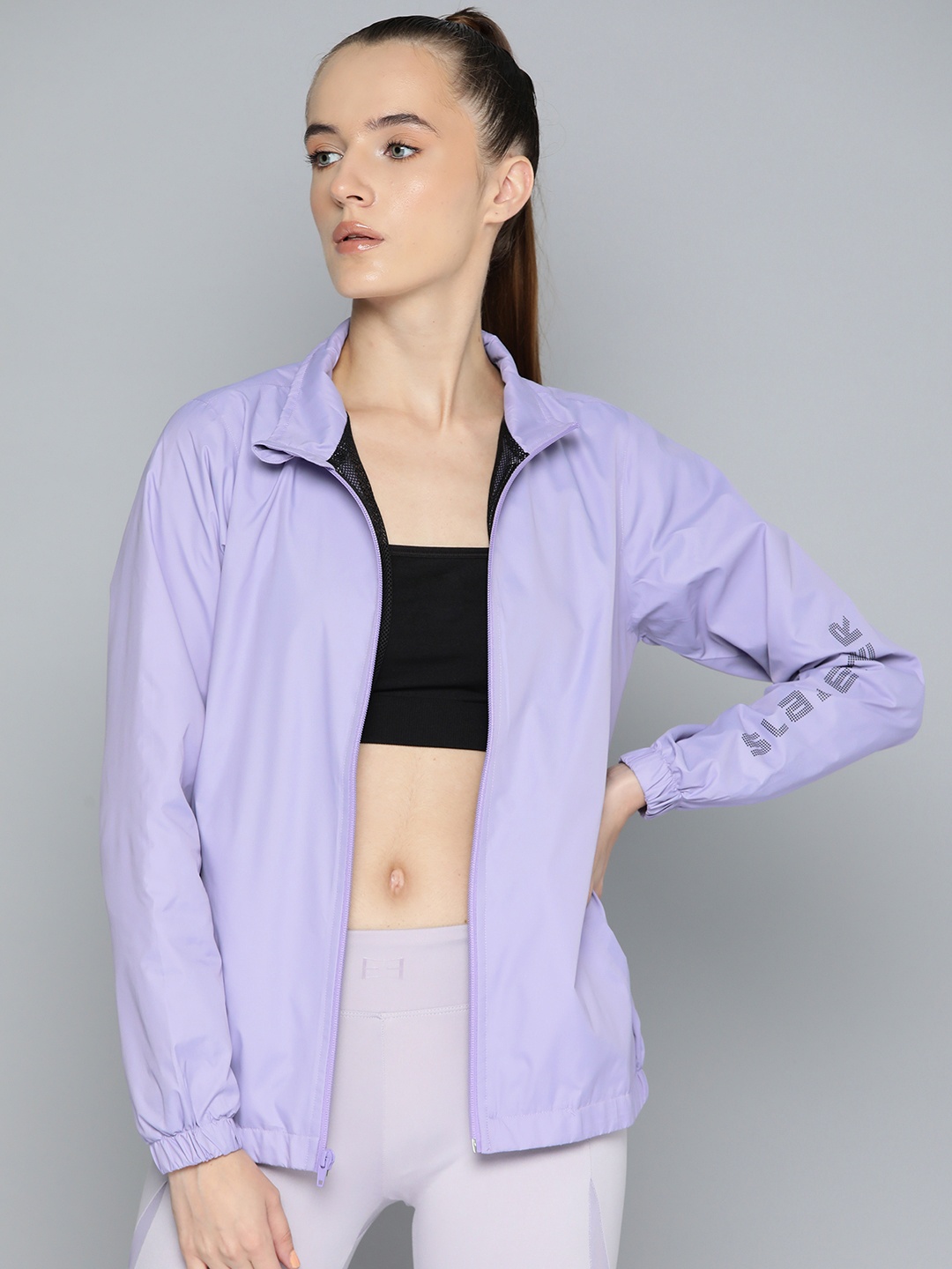 

Slazenger Full Sleeves Regular Fit Sporty Jacket, Lavender