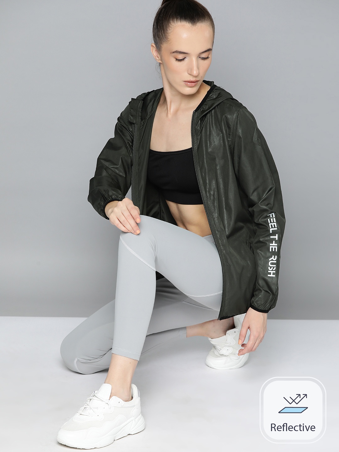 

Slazenger Women Black Sporty Jacket