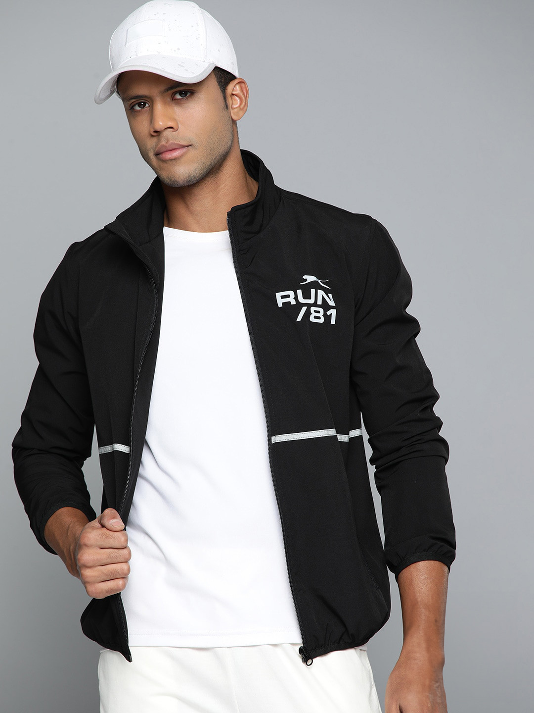 

Slazenger Solid Ultra-Dry Running Jacket, Black
