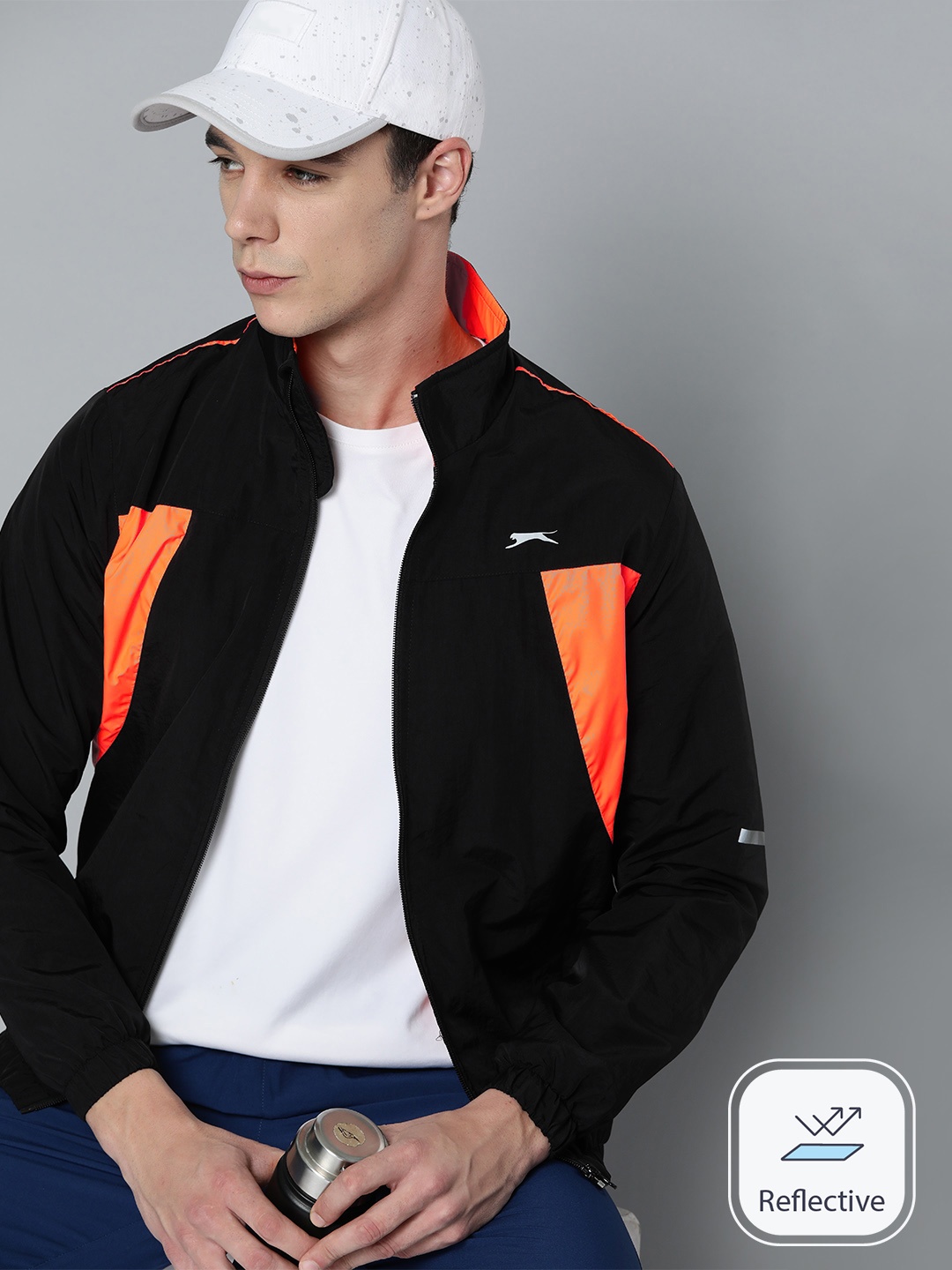 

Slazenger Colourblocked Sporty Jacket, Black