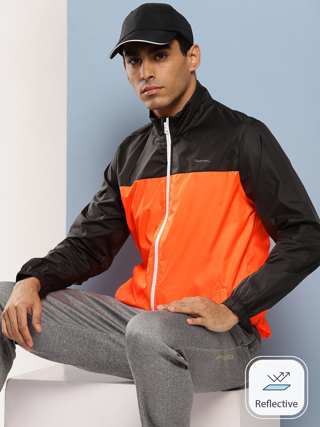 

Slazenger Ultra-Dry Colourblocked Sporty Jacket, Orange