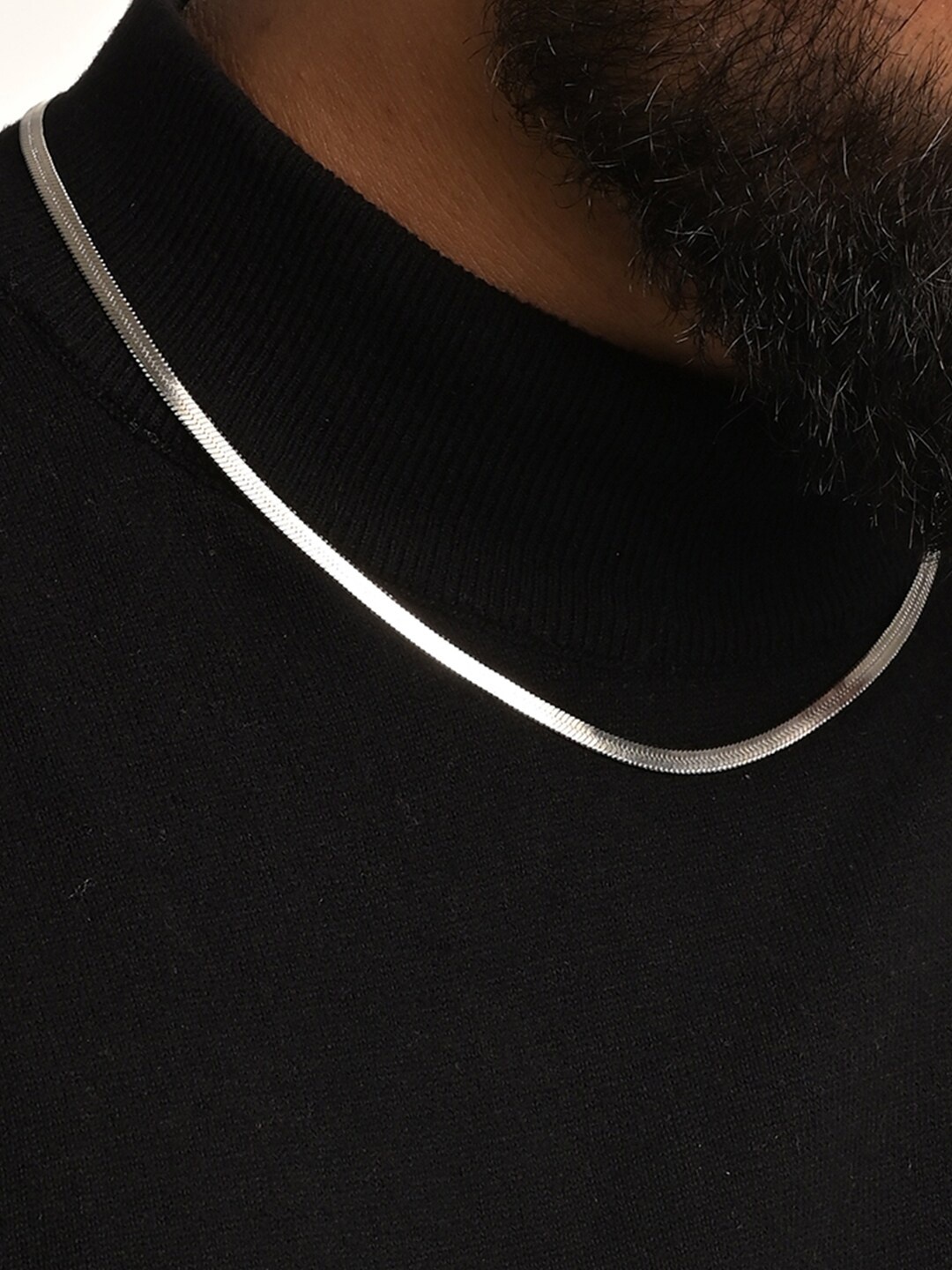 

PALMONAS Men Rhodium-Plated Chain, Silver