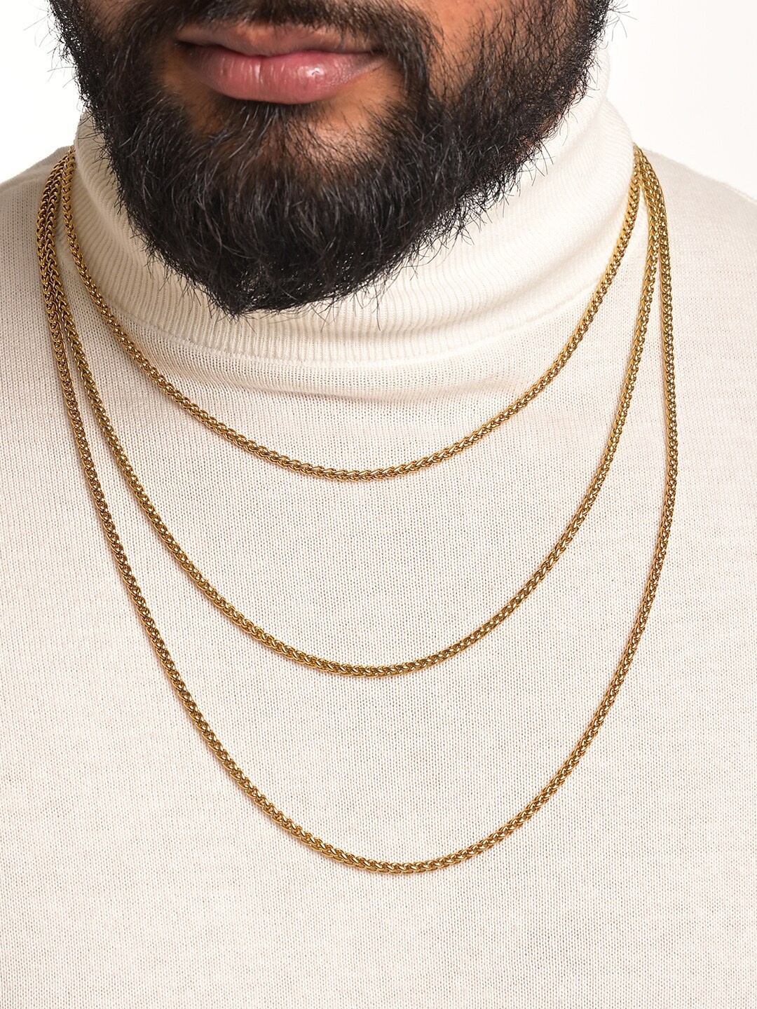 

PALMONAS Men 18k Gold Plated Cuban Chain