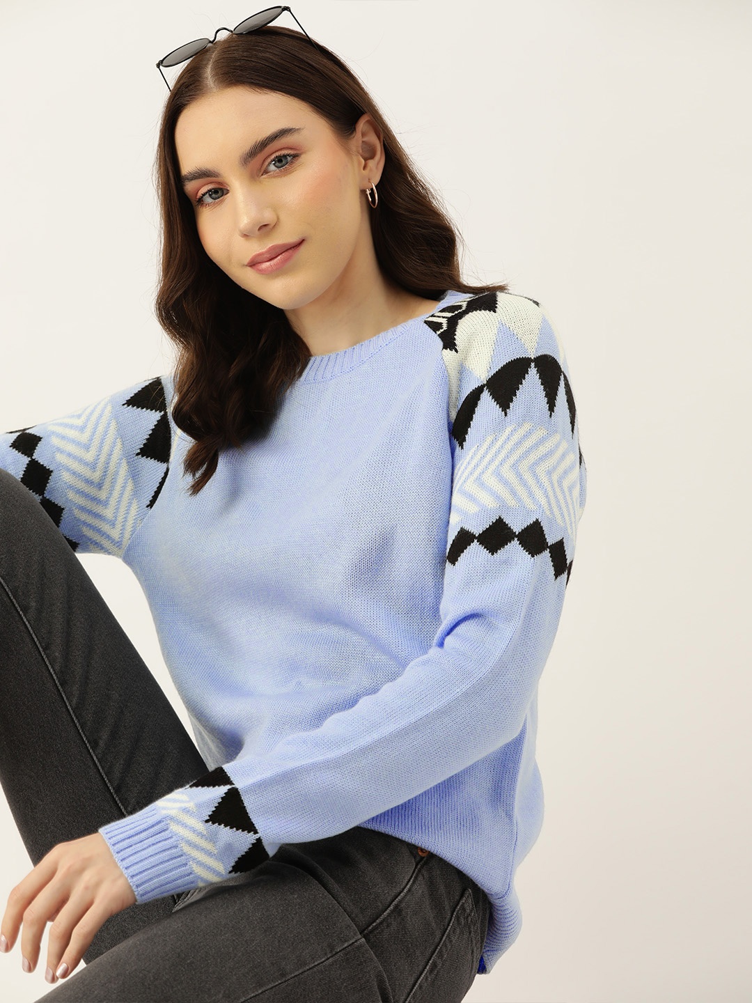 

DressBerry Pure Acrylic Pullover, Blue