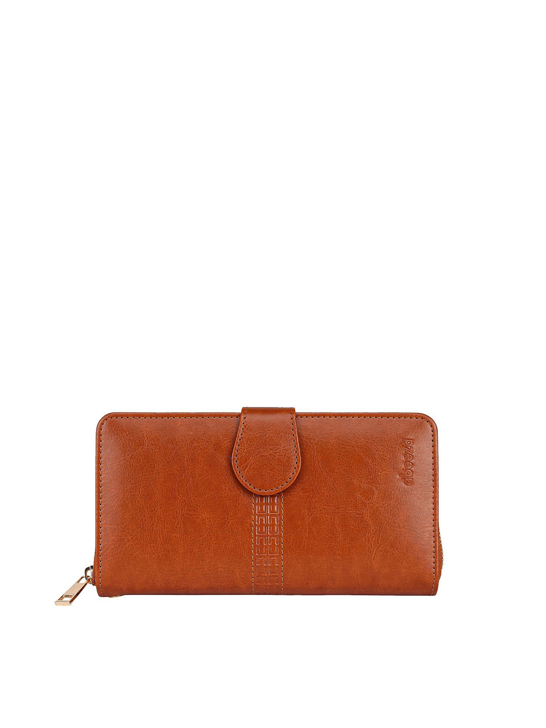 

abeeza Women Zip Around Wallet, Tan