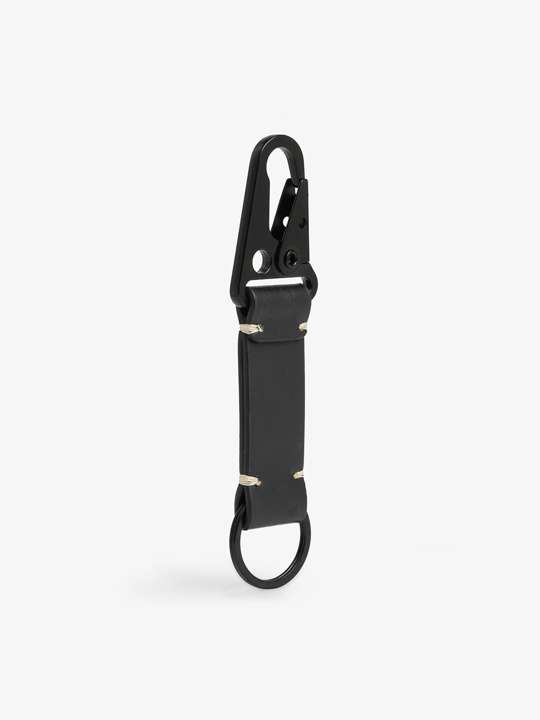 THE MESSY CORNER Leather Key chain, Black