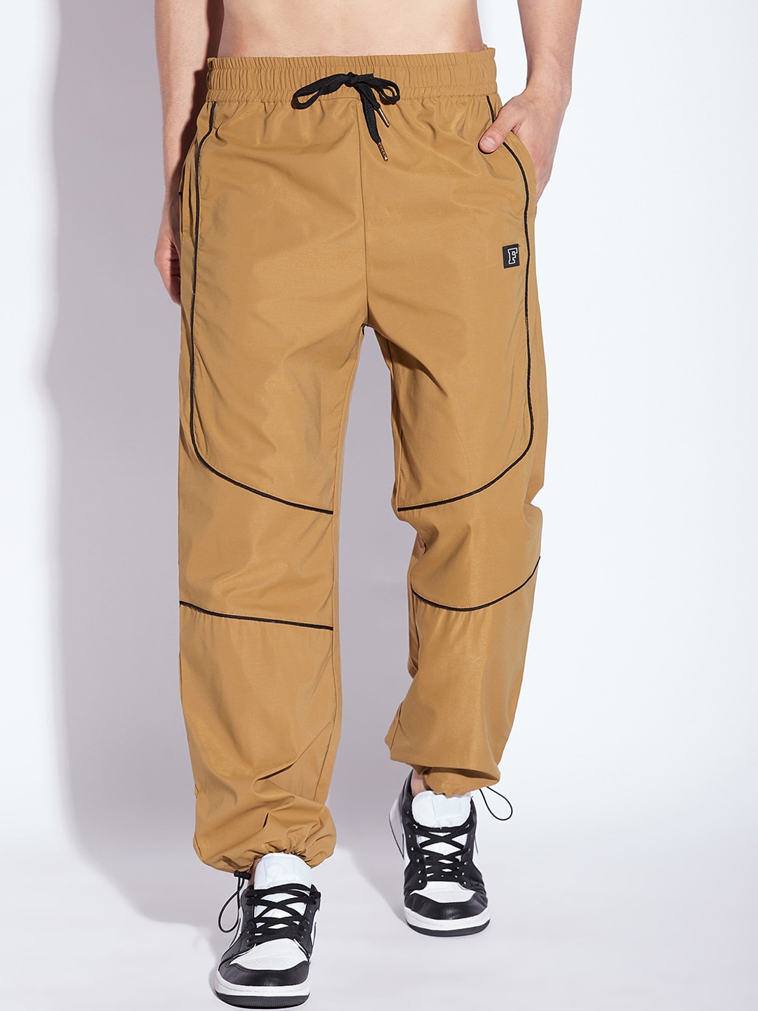 

FUGAZEE Men Khaki Mid-Rise Regular Fit Joggers