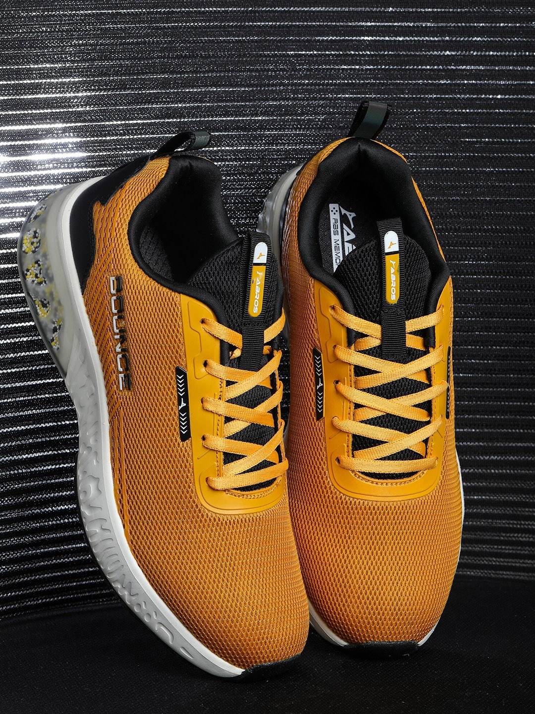 

ABROS Men Air Mesh Running Shoes, Mustard