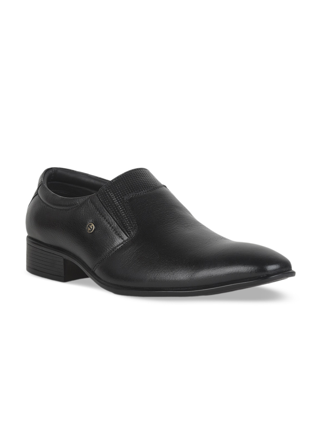 

Liberty Men Textured Leather Formal Slip-On Shoes, Black
