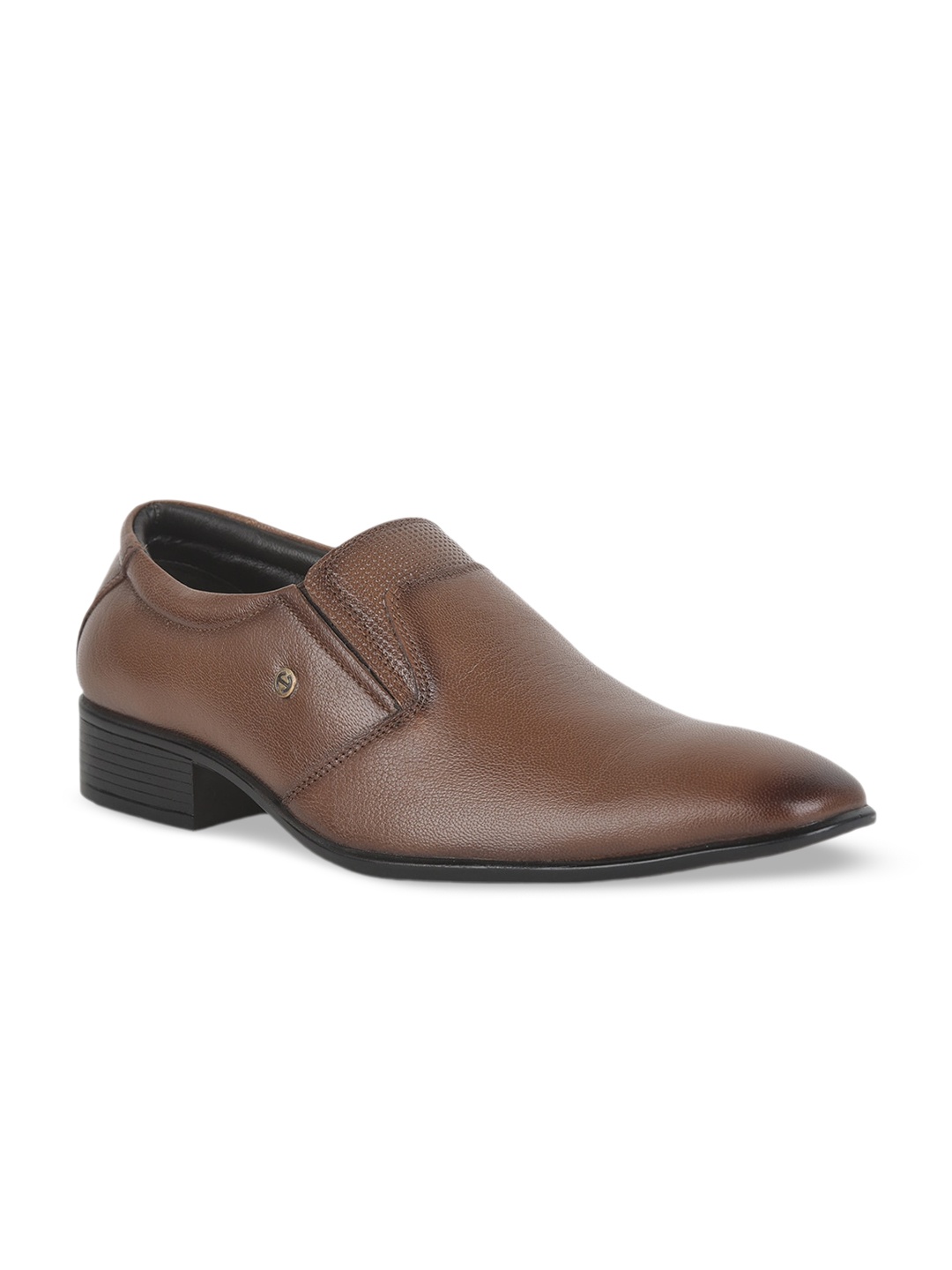 

Liberty Men Textured Leather Formal Slip-On Shoes, Tan