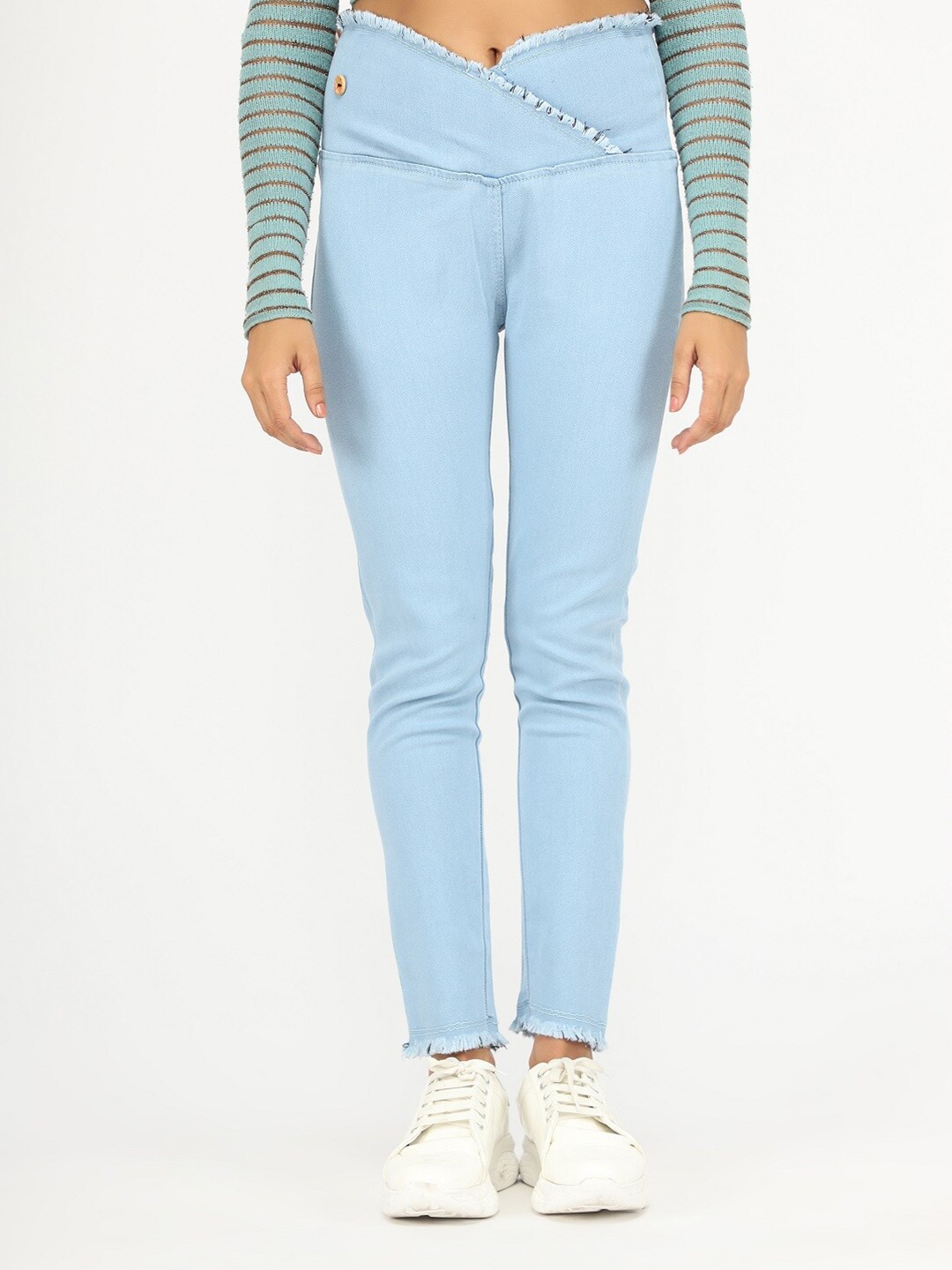 

AngelFab Women Blue Mid-Rise Regular-Fit Denim Cotton Jeggings