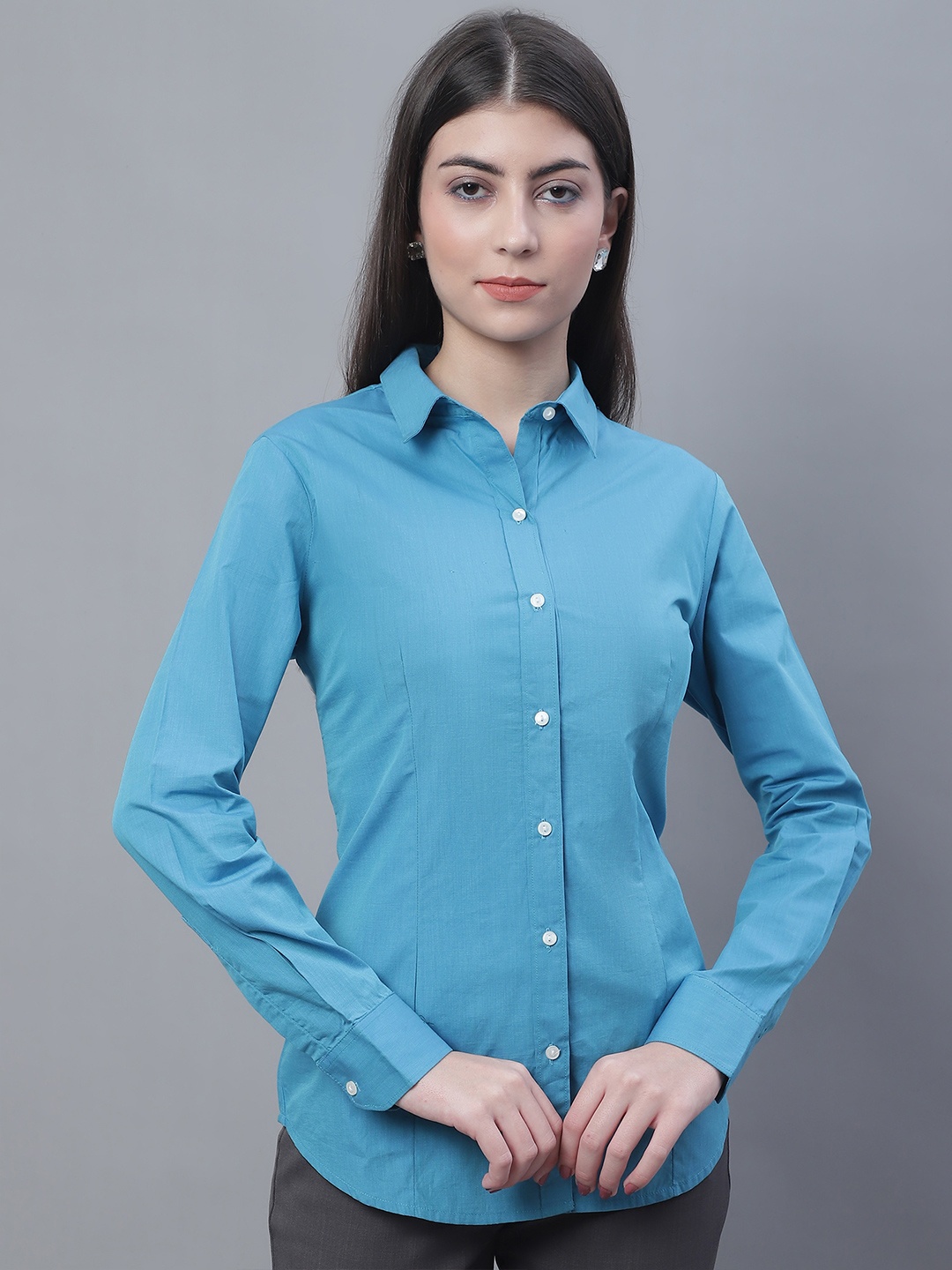 

Crozo By Cantabil Comfort Fit Cotton Casual Shirt, Blue