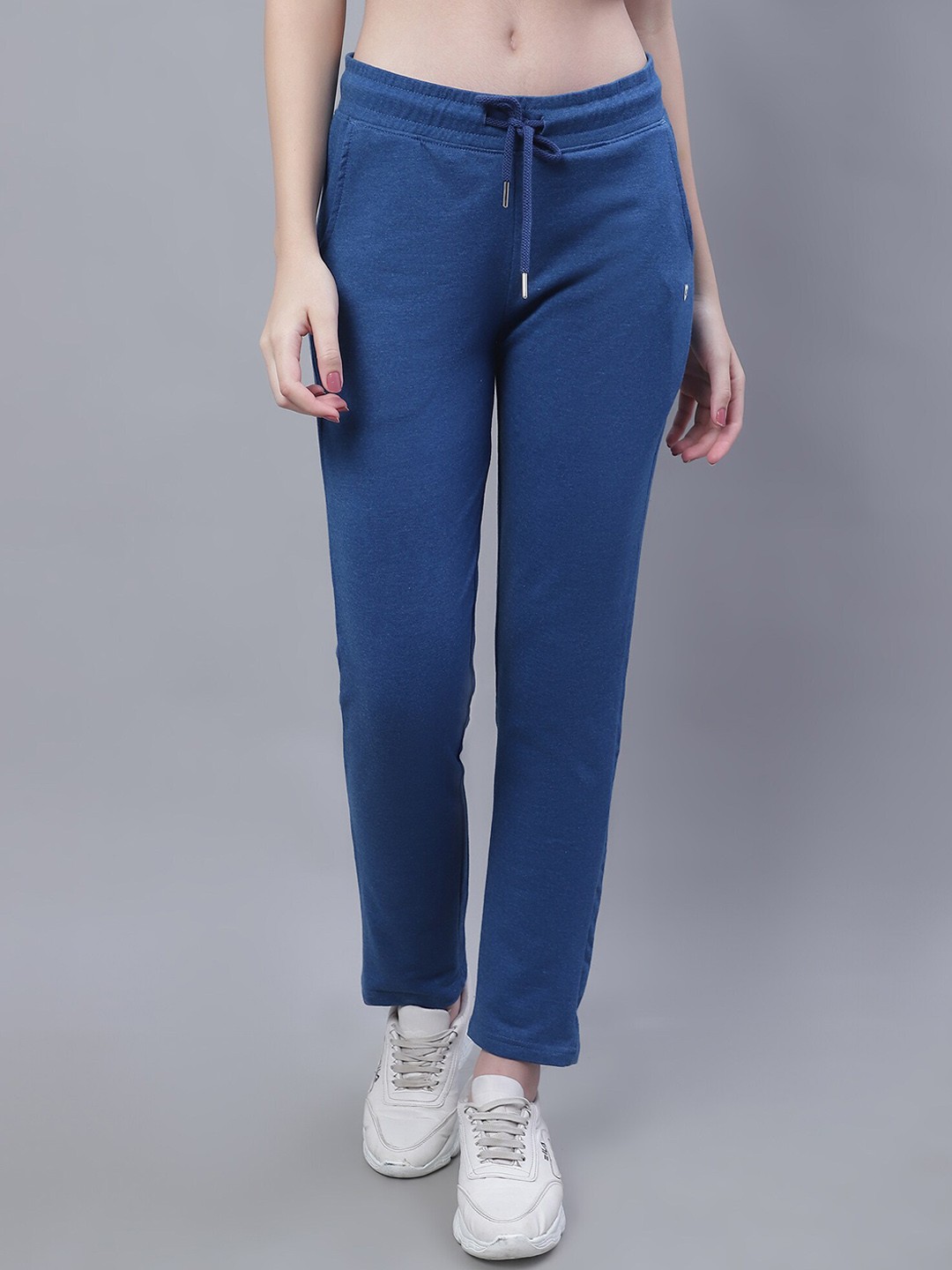 

Cantabil Women Mid-Rise Track Pants, Blue