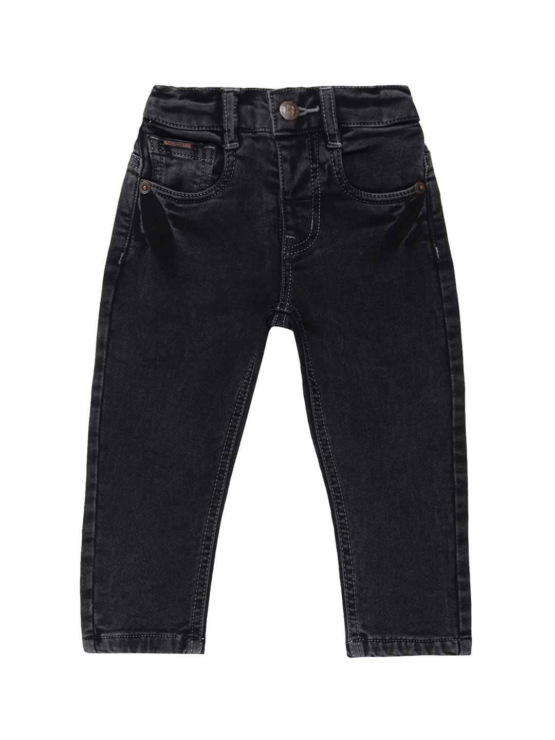 

Bodycare Kids Girls Mid-Rise Cotton Stretchable Jeans, Black