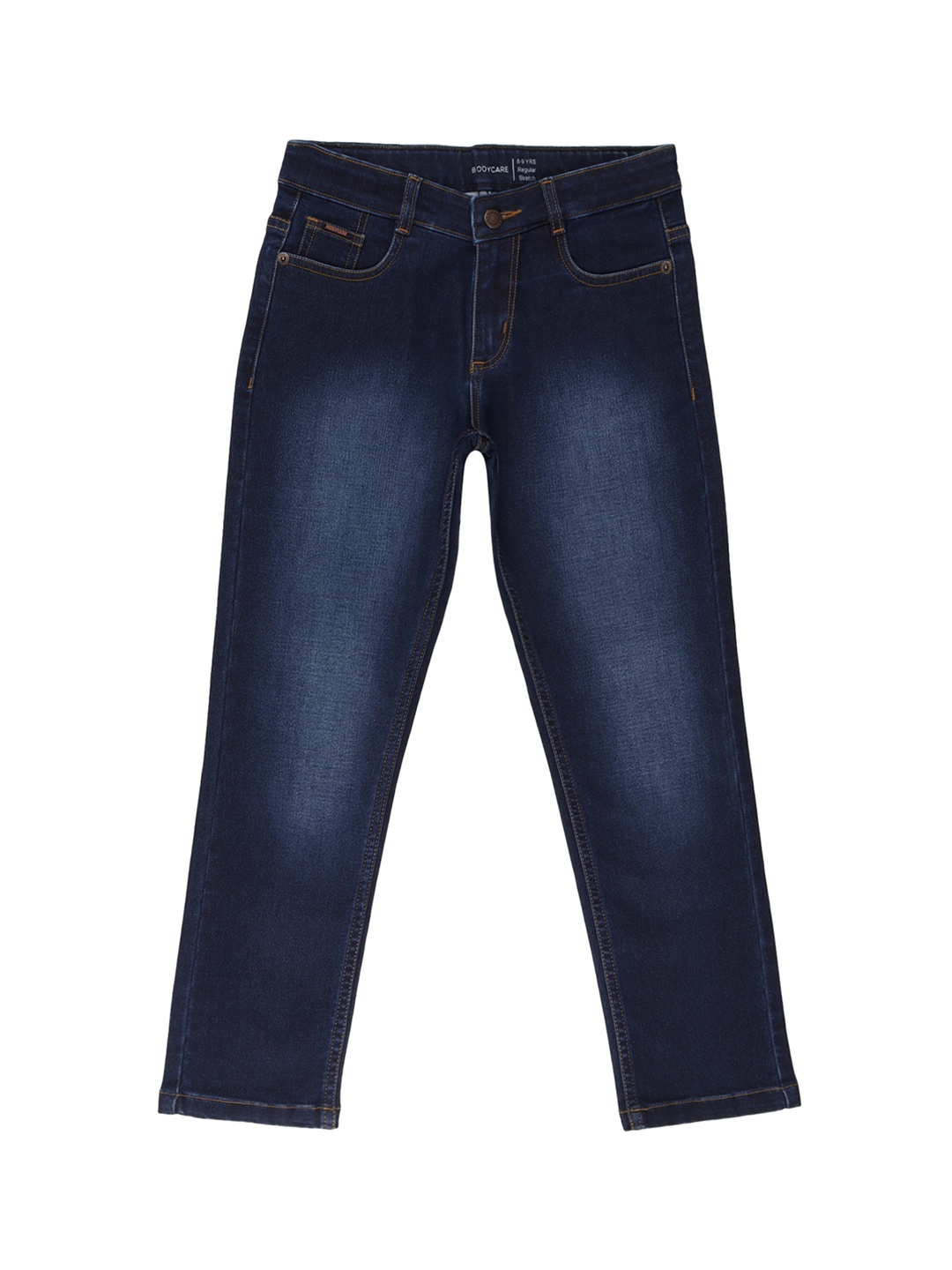 

Bodycare Boys Mid-Rise Light Fade Stretchable Jeans, Navy blue