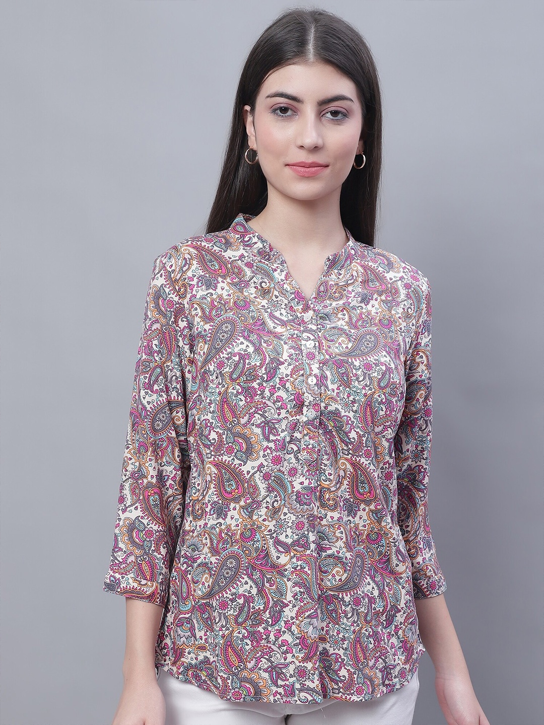 

Cantabil Ethnic Printed Tunic, White