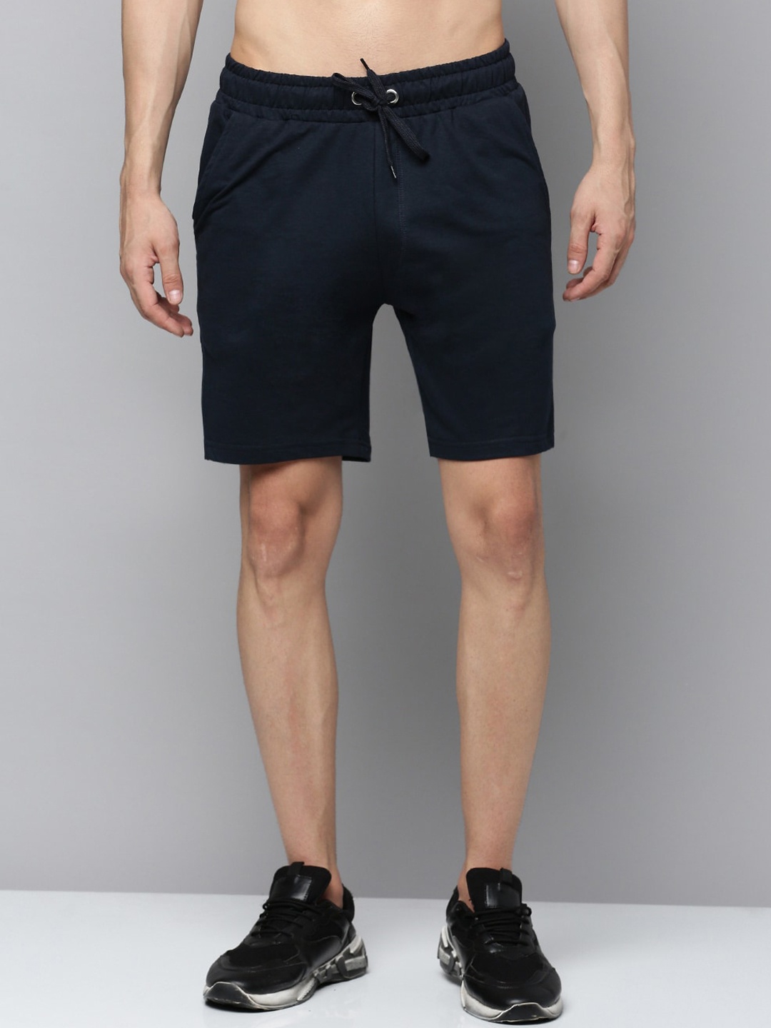 

Urban Dog Men Mid-Rise Cotton Sports Shorts, Navy blue