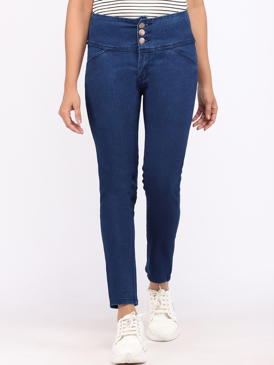 

AngelFab Women Jean High-Rise Stretchable Jeans, Blue