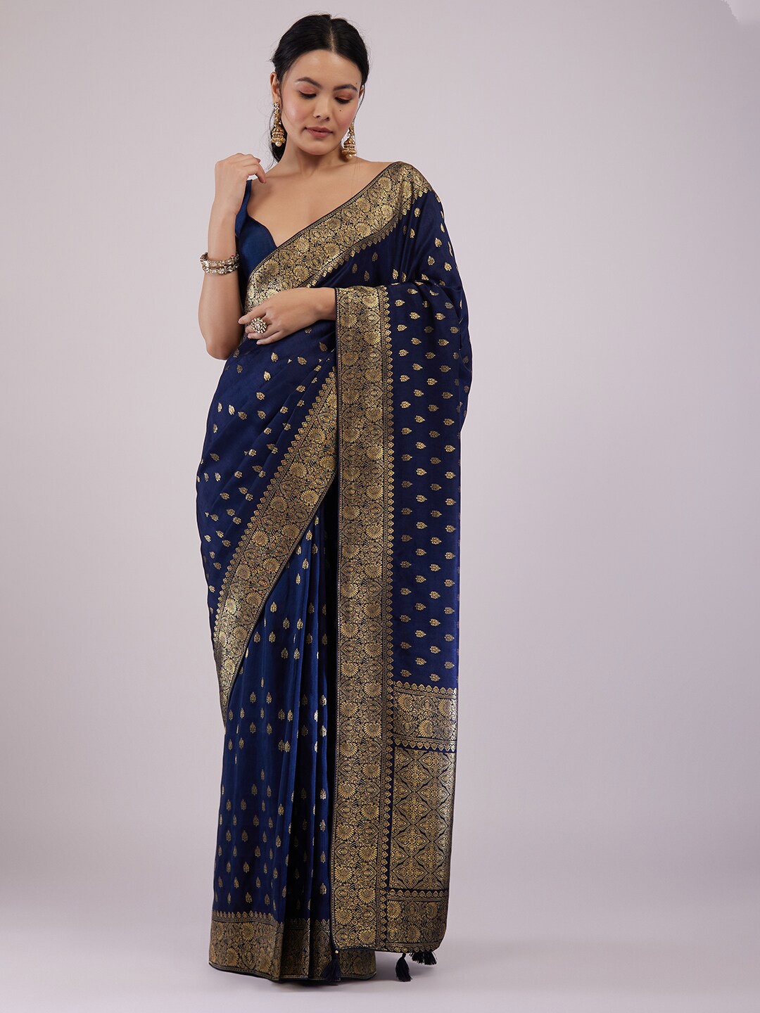 

KALKI Fashion Woven Design Zari Saree, Blue
