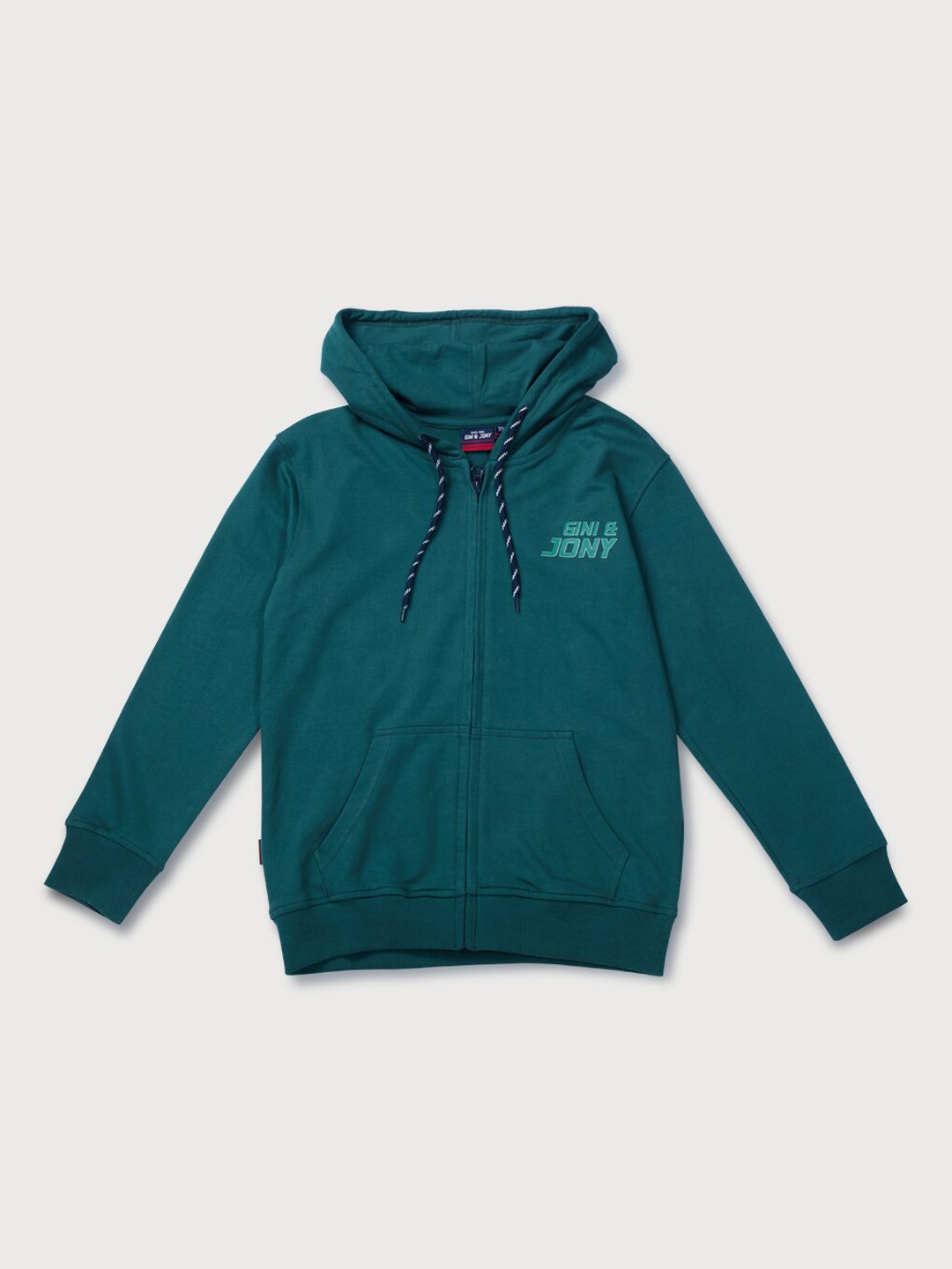 

Gini and Jony Boys Hooded Fleece Front Open Sweatshirt, Teal